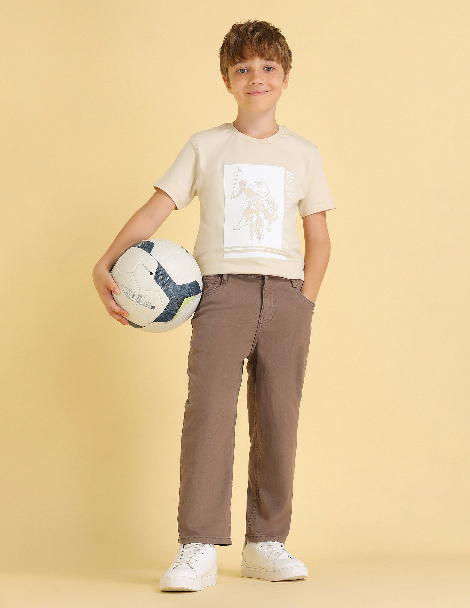 U.S. Polo Assn. Kids Boys Mid Rise Baggy Fit Jeans