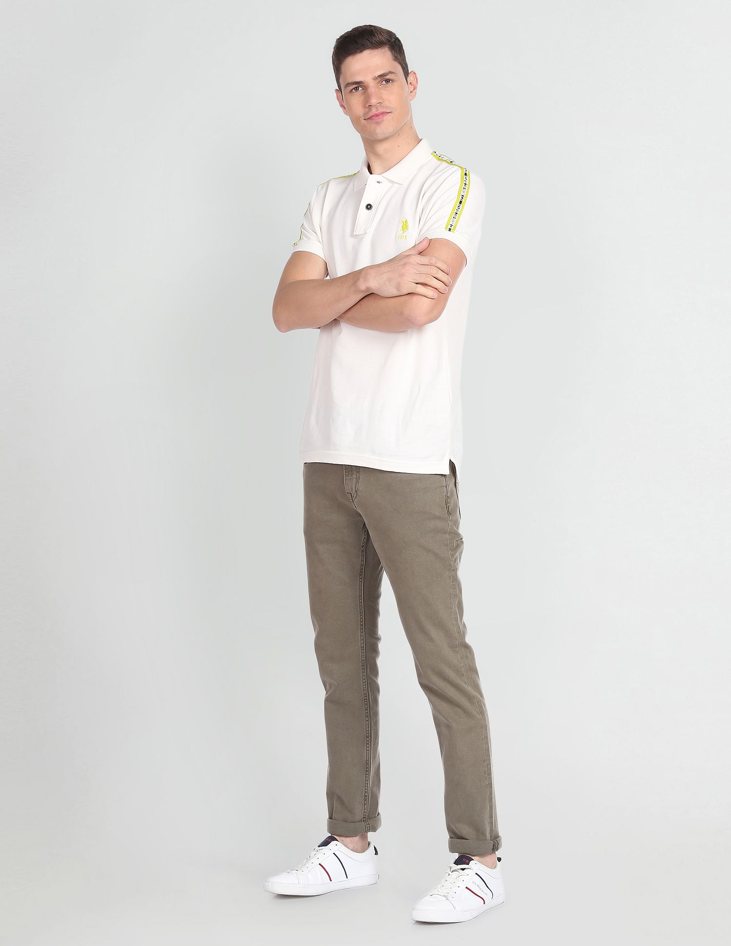 U.S. Polo Assn. Denim Co. Brandon Slim Tapered Fit Olive Jeans