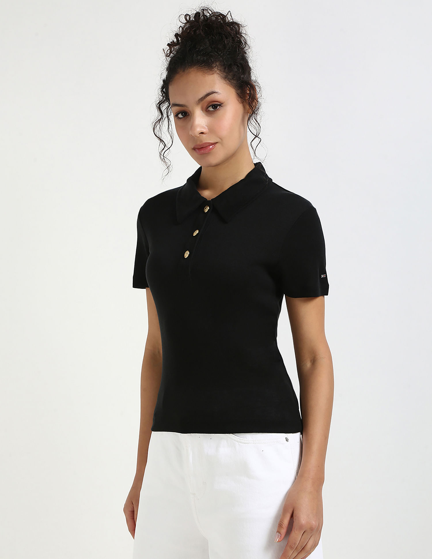 Tommy Hilfiger Solid Slim-Fit Lyocell Polo T-Shirt