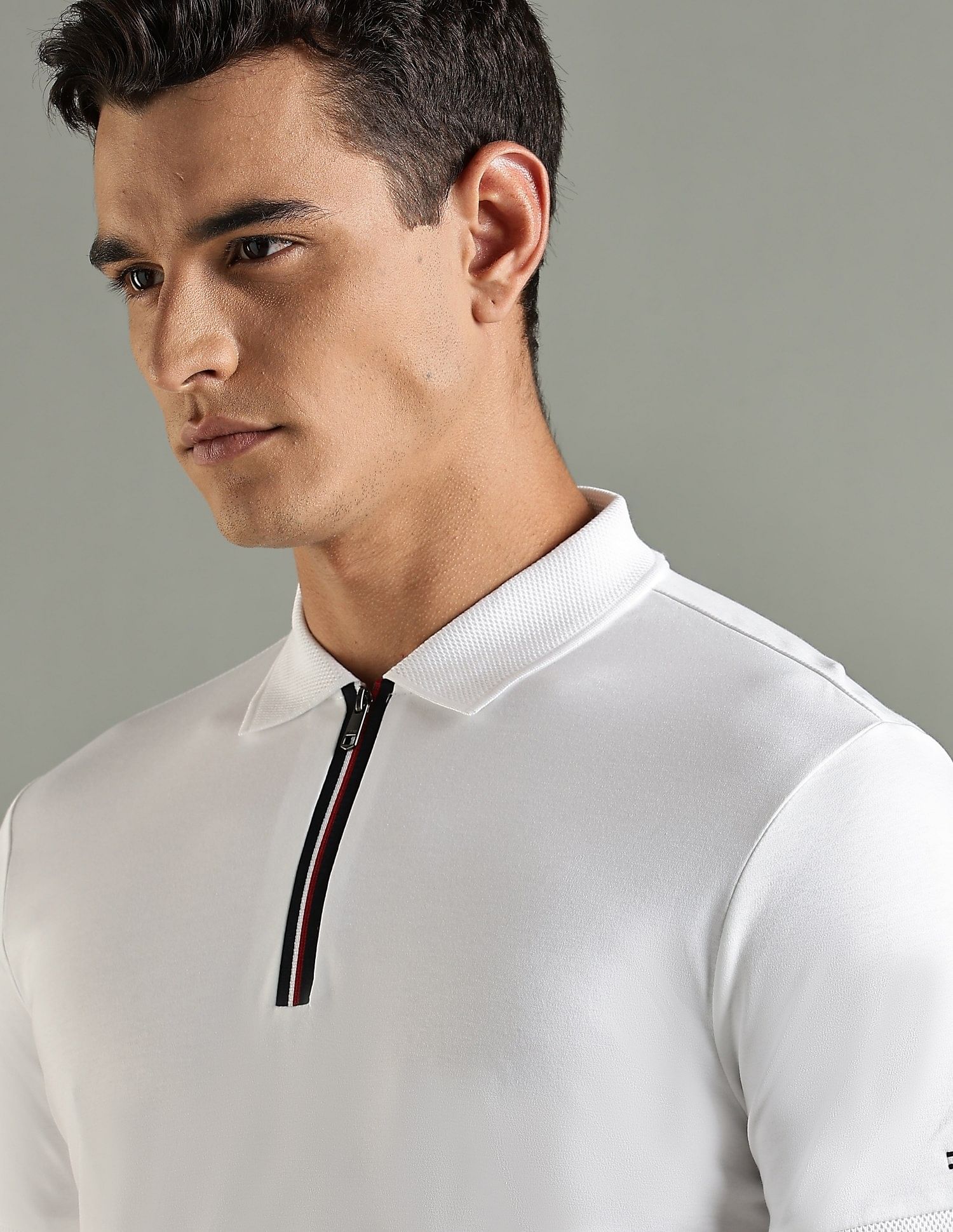 Tommy Hilfiger Solid Regular Fit Cotton Polo T-Shirt