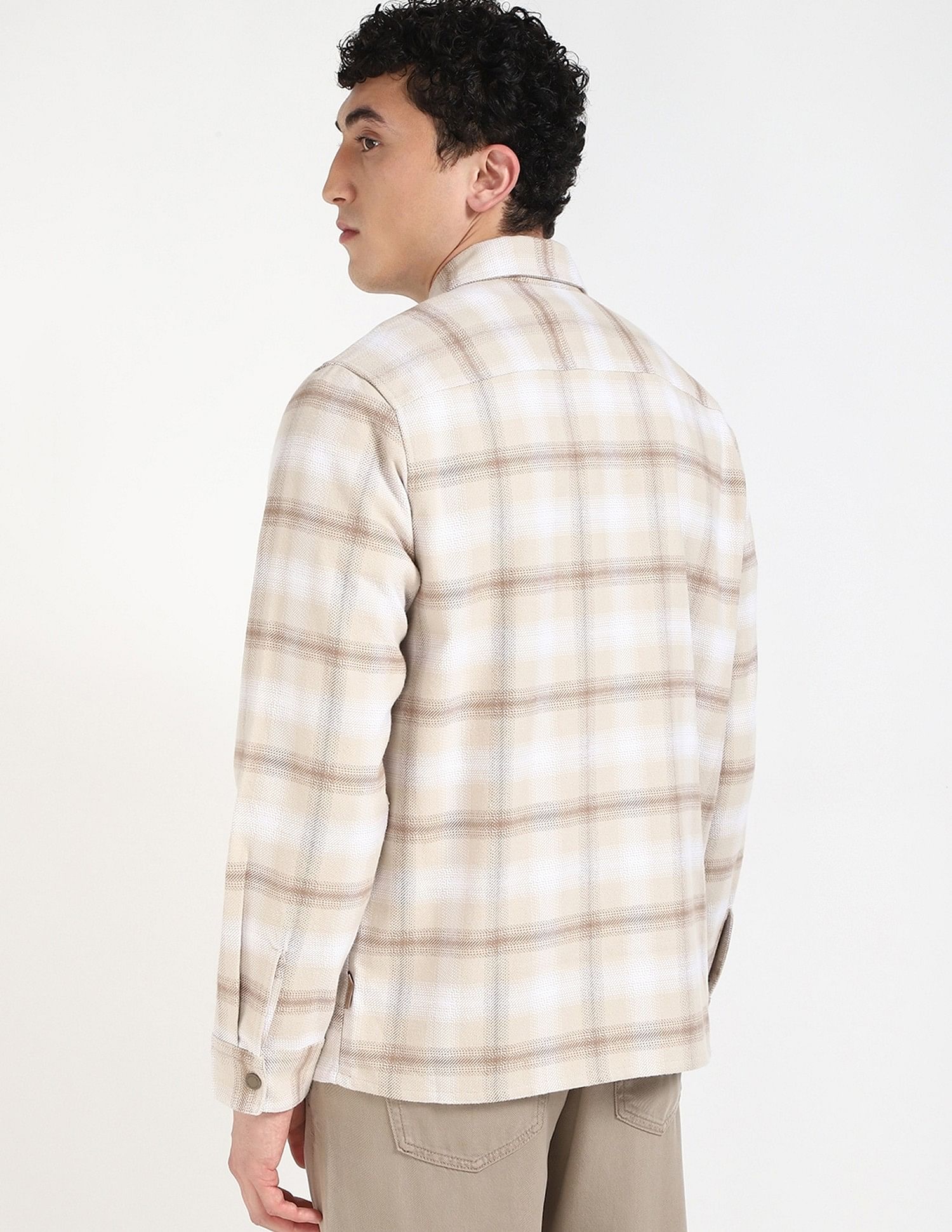 Calvin Klein Jeans Checks Boxy-Fit Twill Woven Shirt