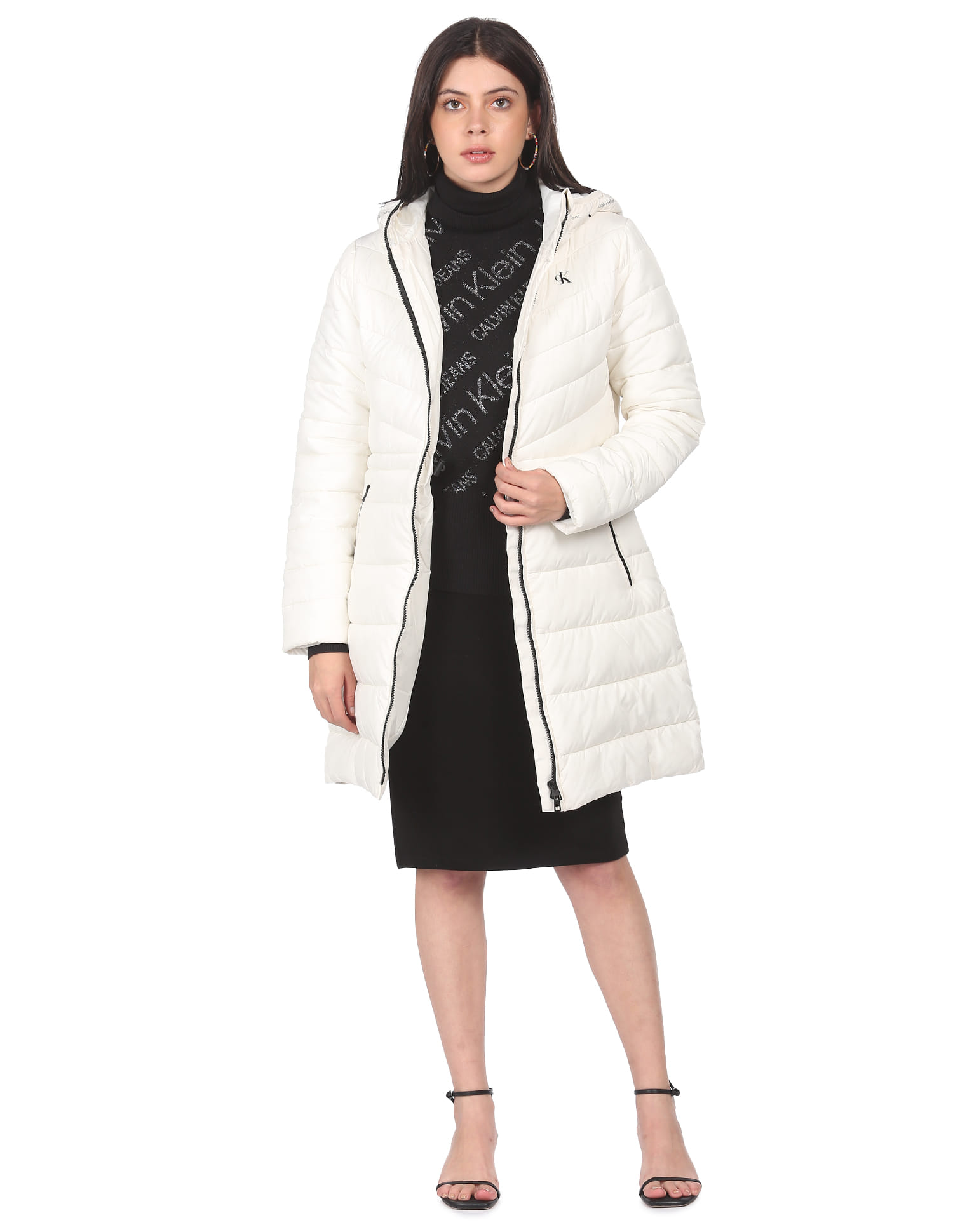 Buy Calvin Klein Jeans Women Off White Repeat Logo Lightweight