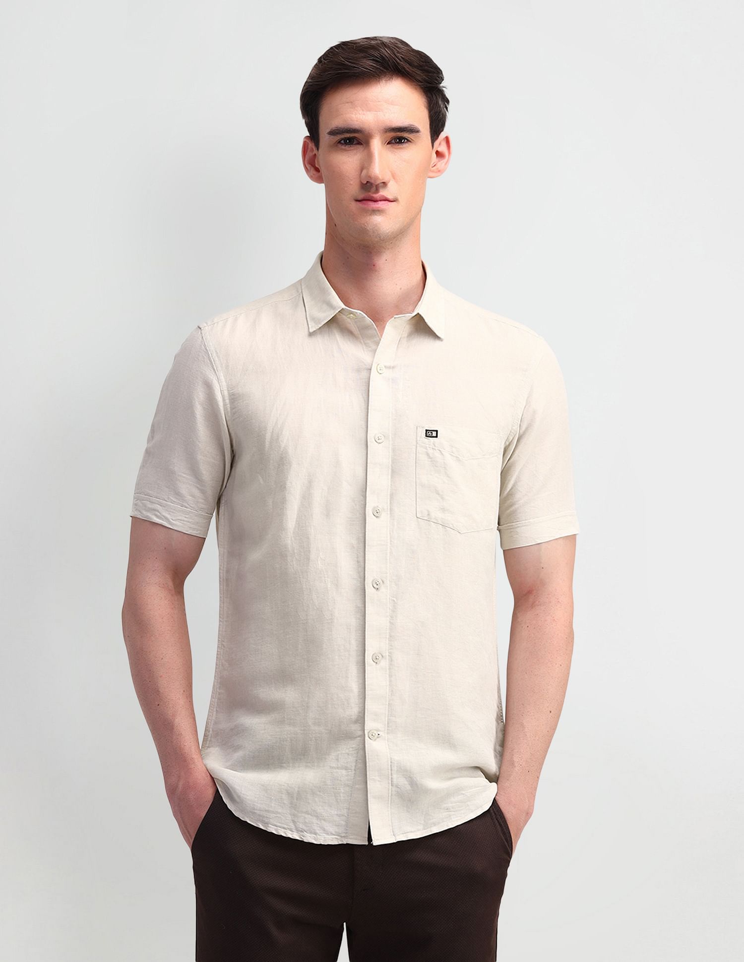 Arrow Sport Regular Fit Solid Shirt