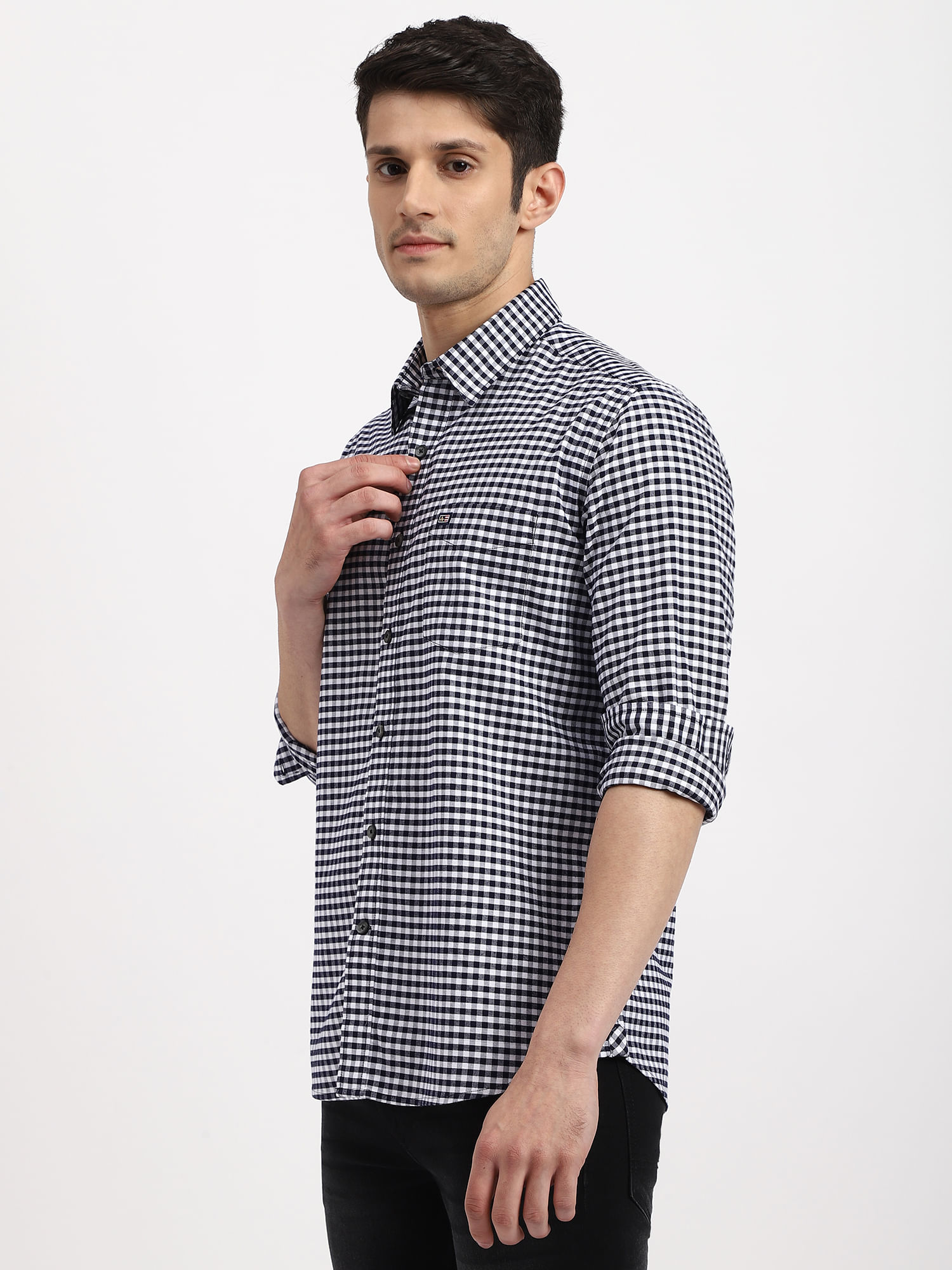 Arrow Sports Micro Check Oxford Casual Shirt