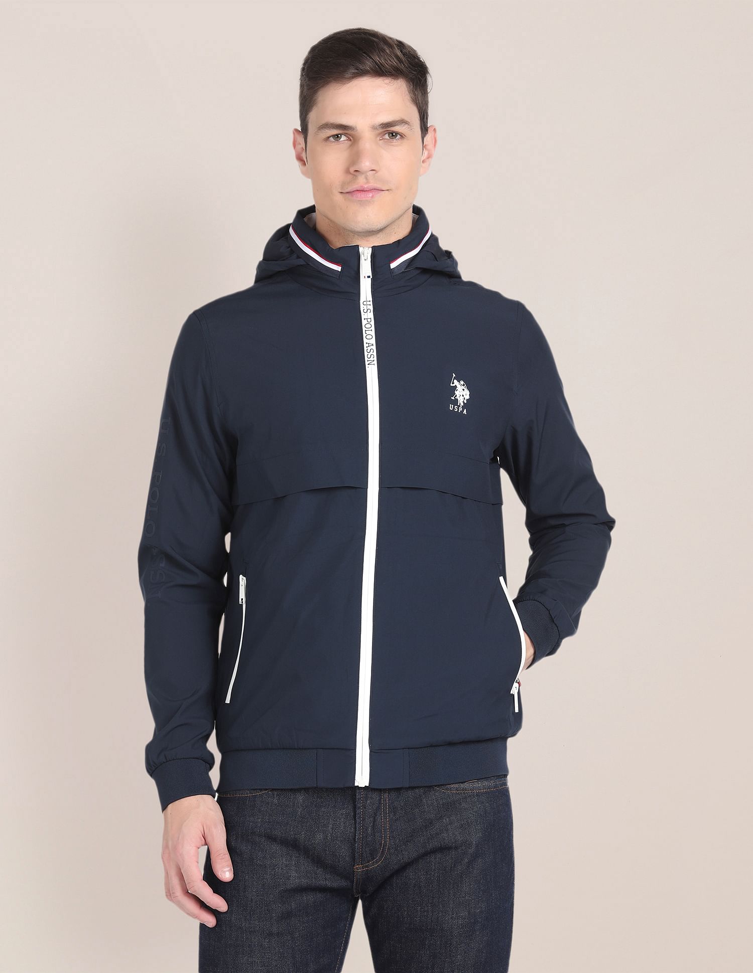 U.S. Polo Assn. Detachable Hood Windcheater Jacket