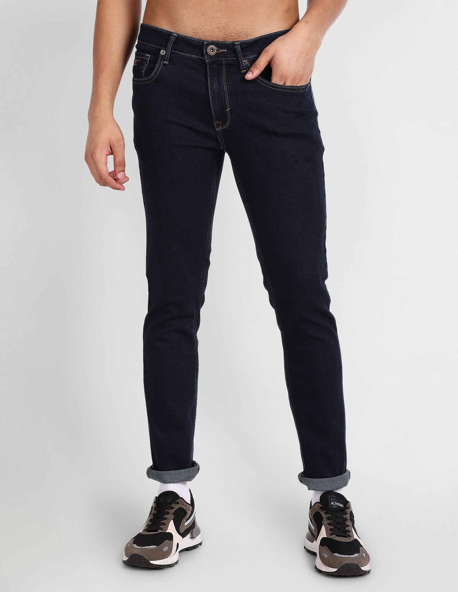 Flying Machine Michael Slim Tapered Rinsed Jeans