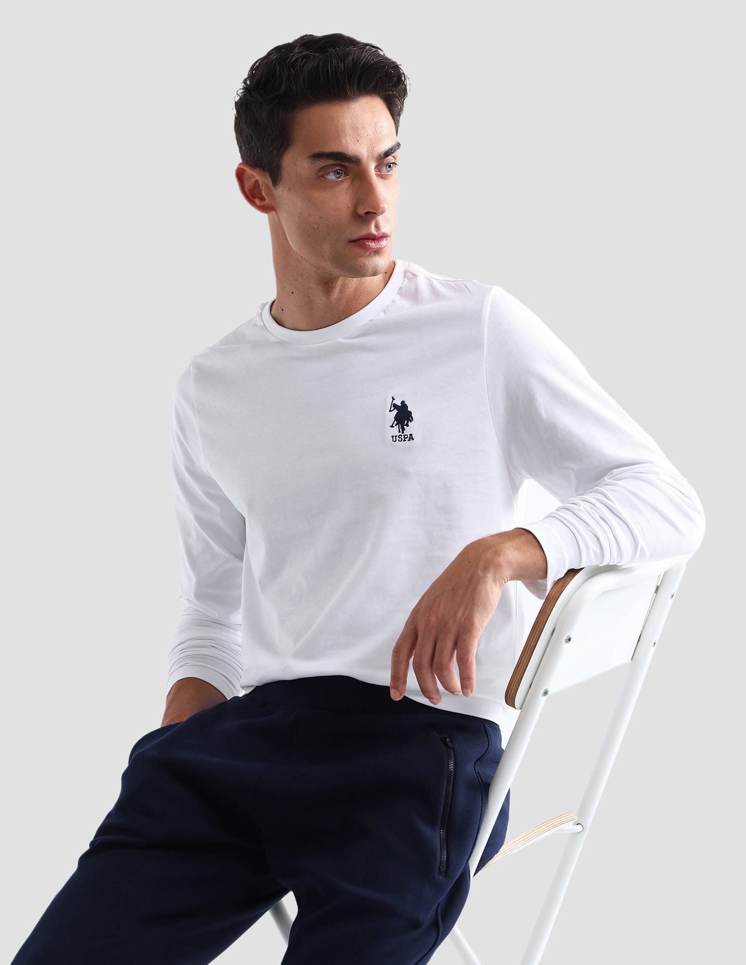 Buy USPA Innerwear Pure Cotton Long Sleeve I693 Lounge T-Shirt