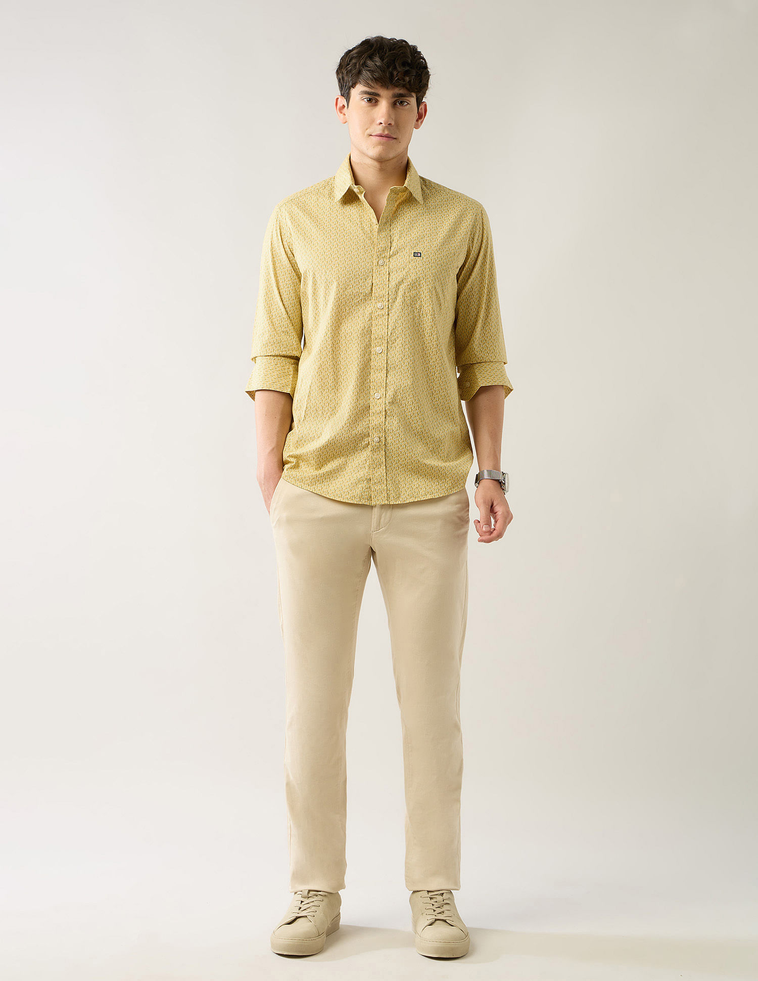 Arrow Sport Floral Printed Printed Pure Cotton Shirt
