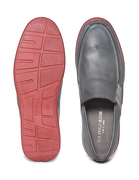 U.S. Polo Assn. Contrast Sole Leather Metis Slip On Shoes