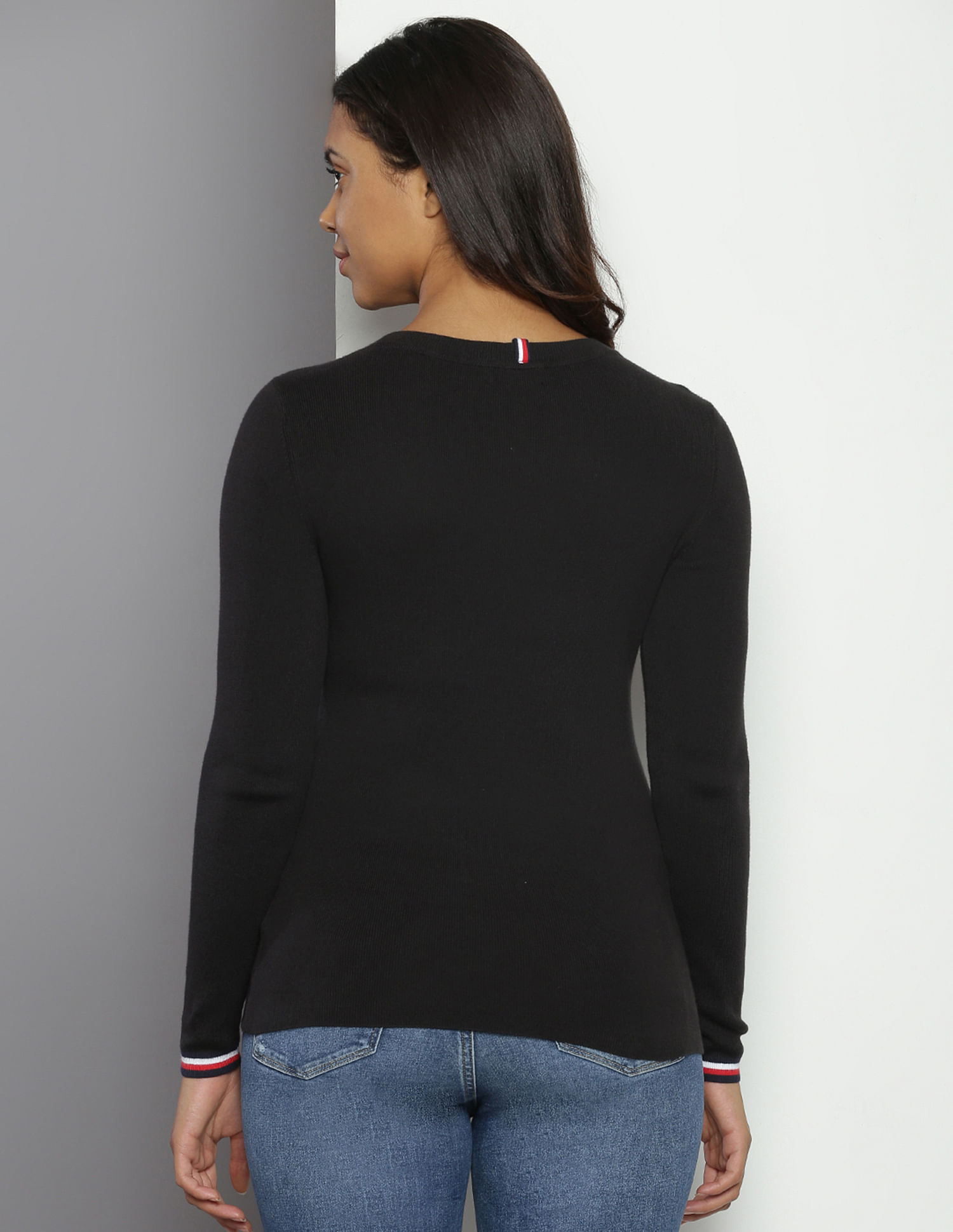 Tommy Hilfiger Luna Embroidered Logo Cotton Sweater