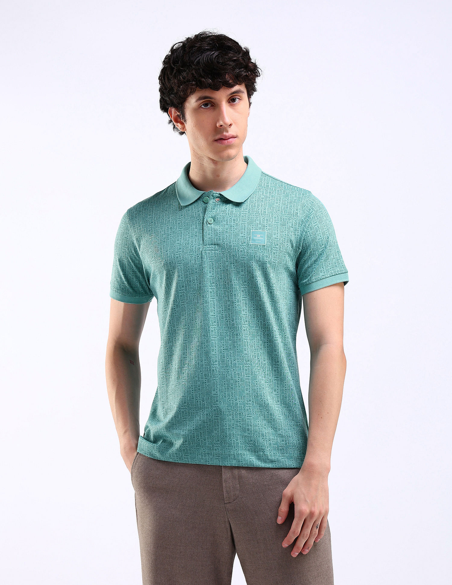 Flying Machine All-Over Regular Fit Polo Shirt