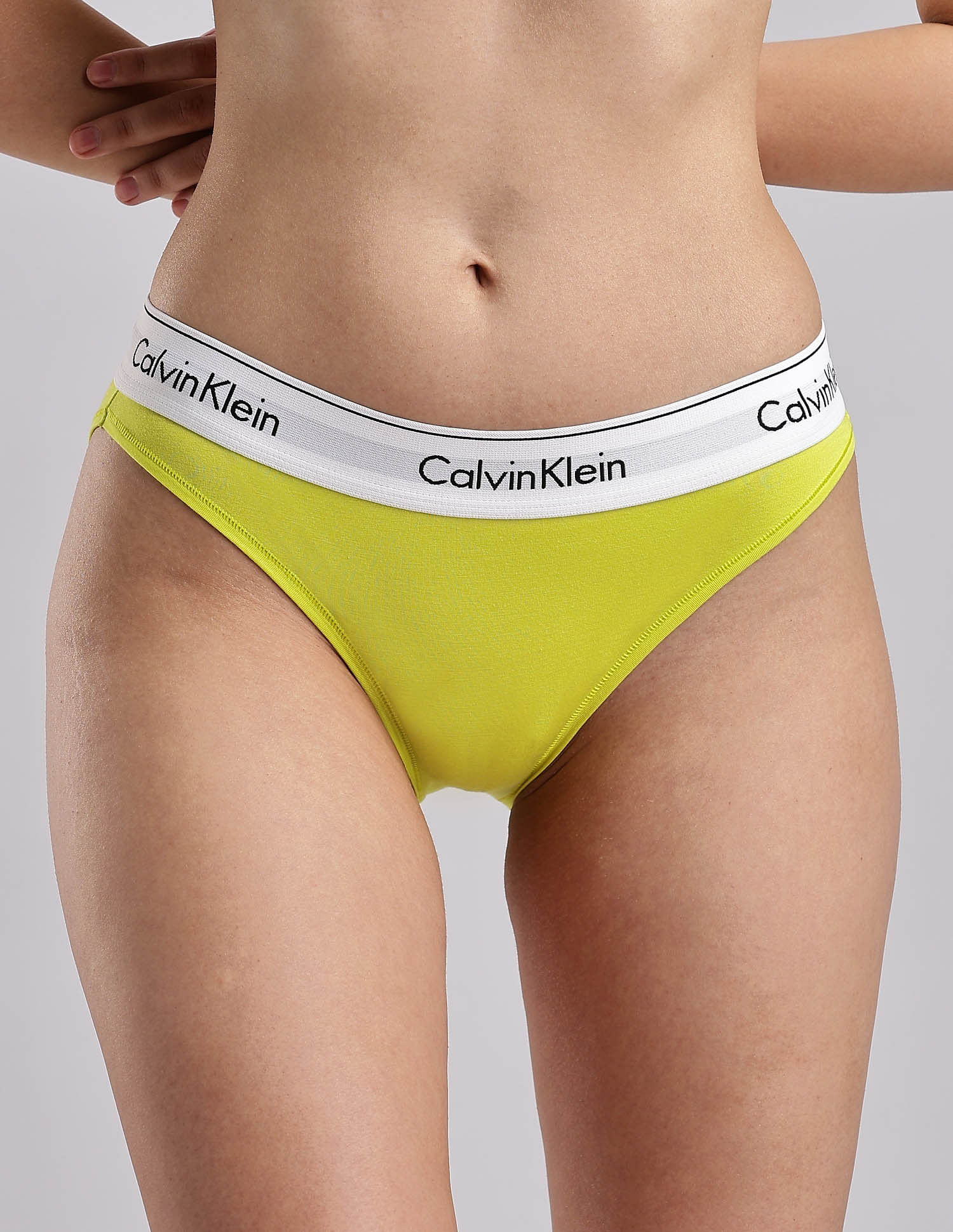 Calvin Klein Underwear Womens Green Solid Panties
