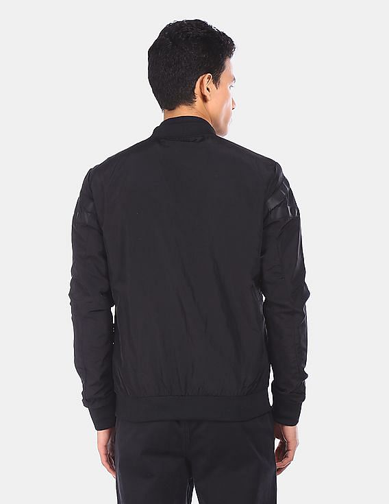Flying Machine Tonal Tape Solid Bomber Jacket