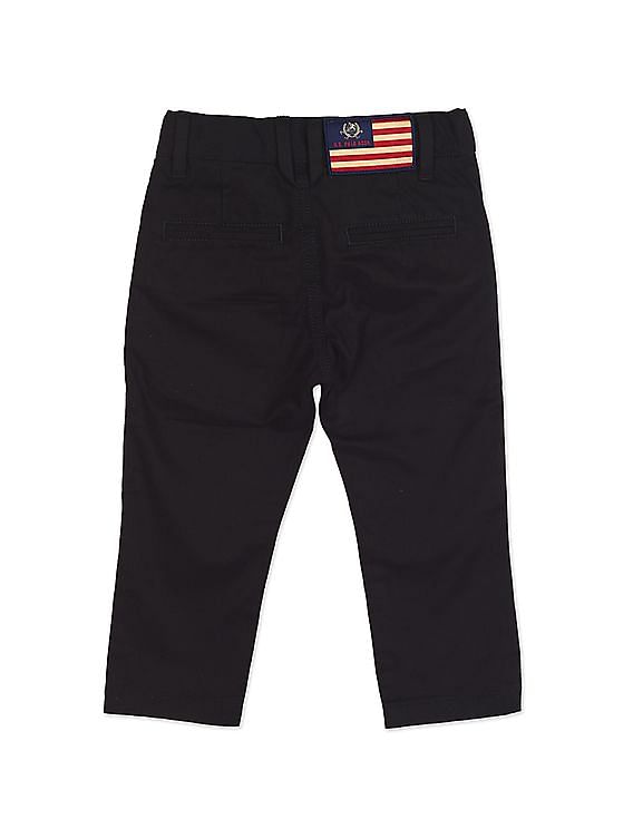 U.S. Polo Assn. Kids Mid Rise Flat Front Trousers