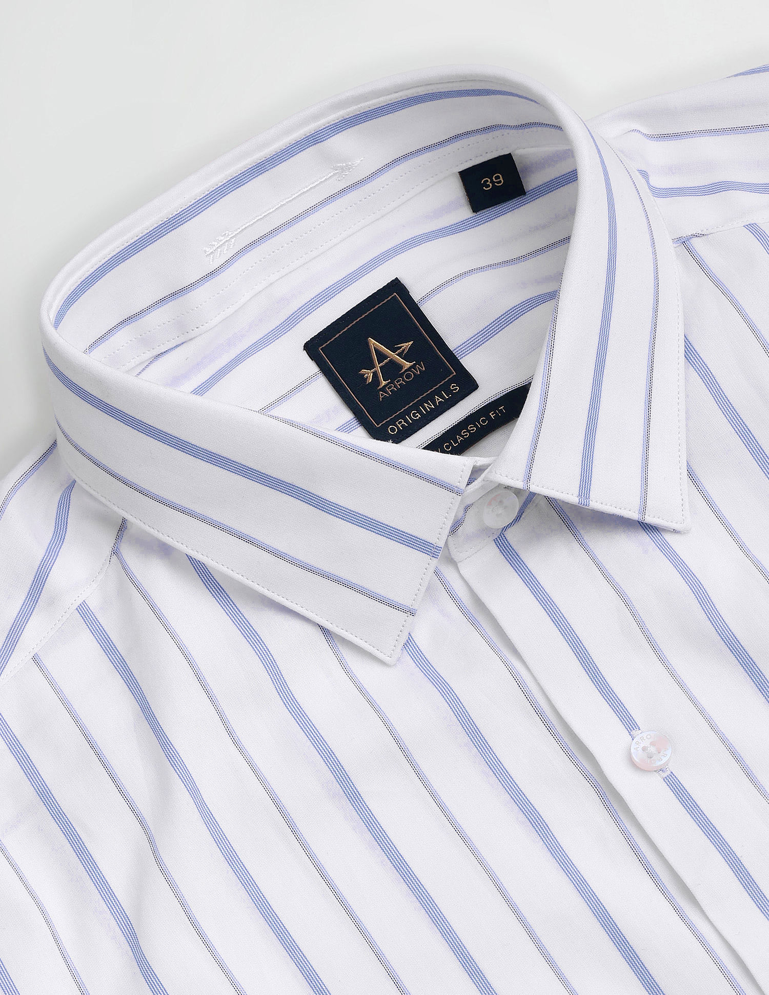 Arrow Vertical Stripe Cotton Shirt