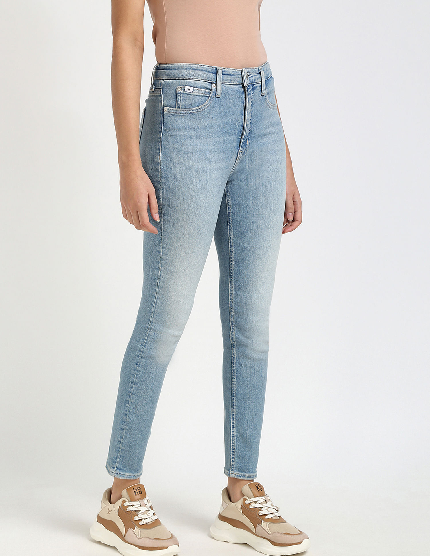 Calvin Klein Jeans Women Solid High Rise Skinny Fit Jeans