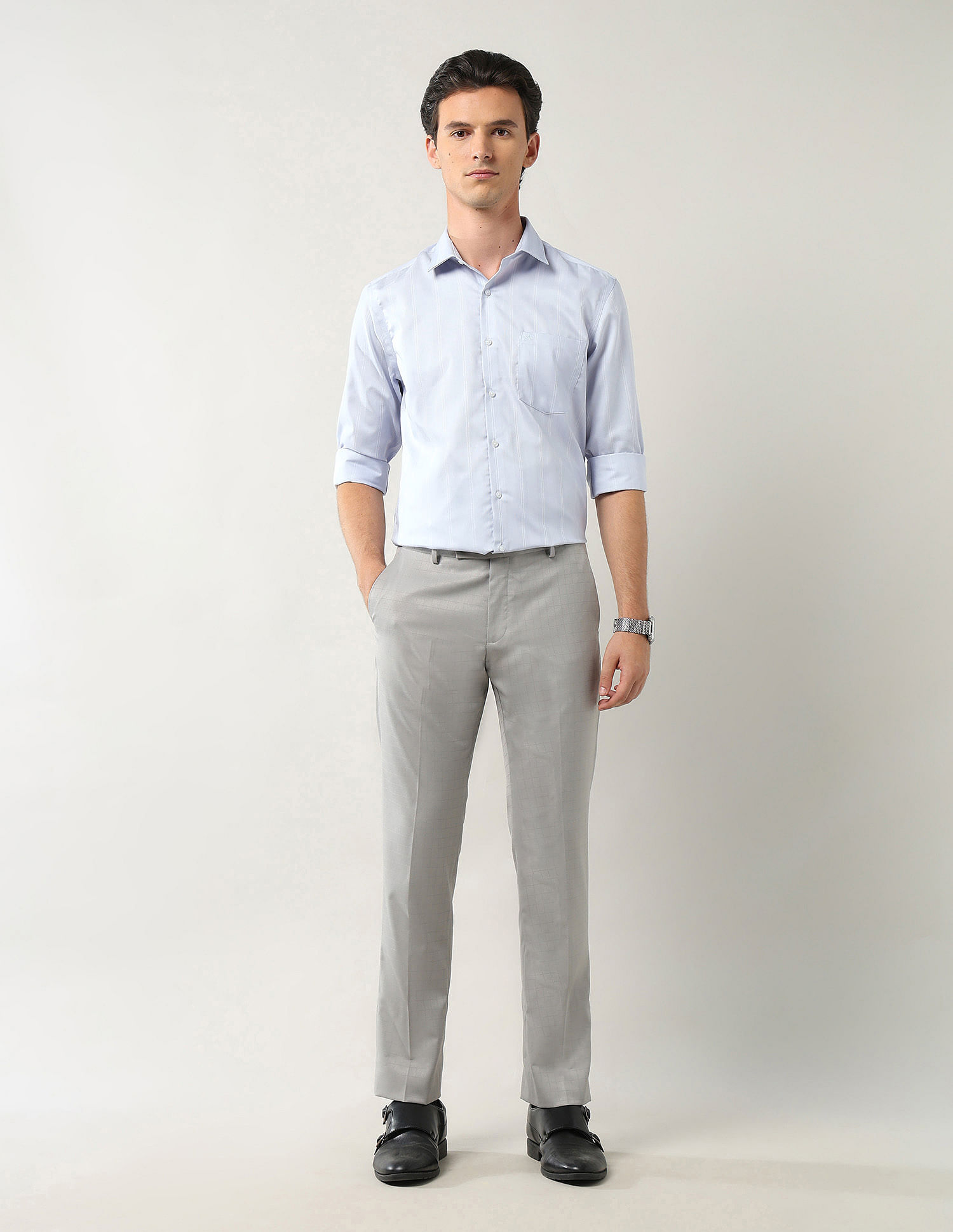 Arrow Vertical Striped Pure Cotton Shirt