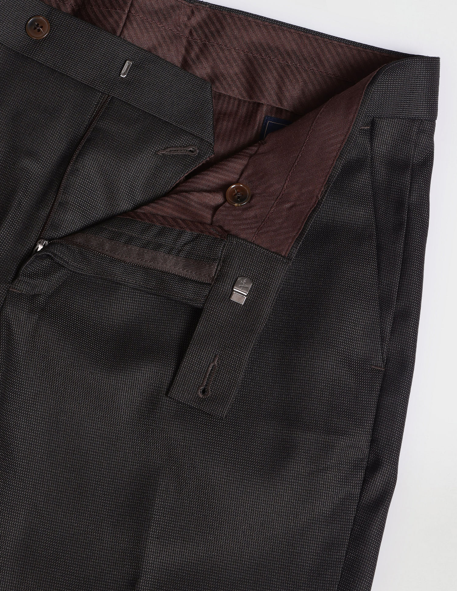 Arrow Tailored Regular Fit Dobby Formal Trousers