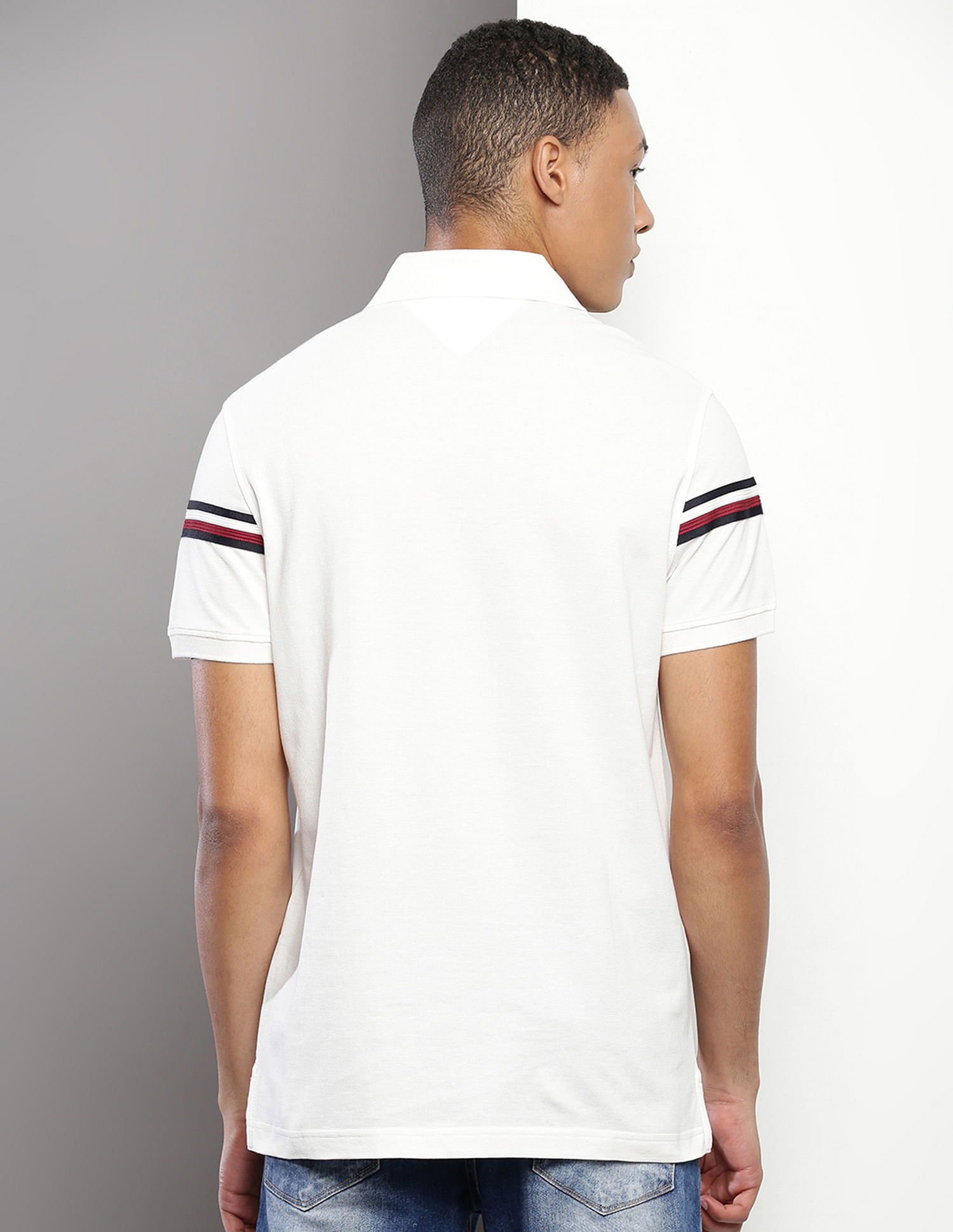 Tommy Hilfiger Transitional Cotton Brand Stripe Polo Shirt
