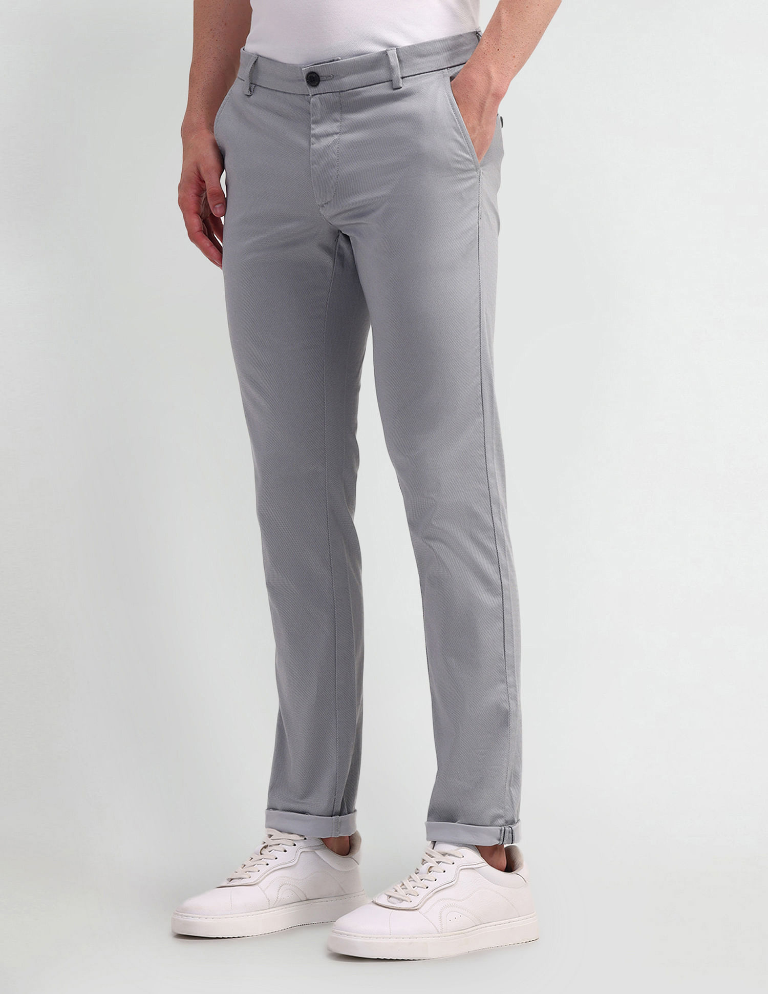 Arrow Sports Slim Fit Inner Web Detailed Trousers