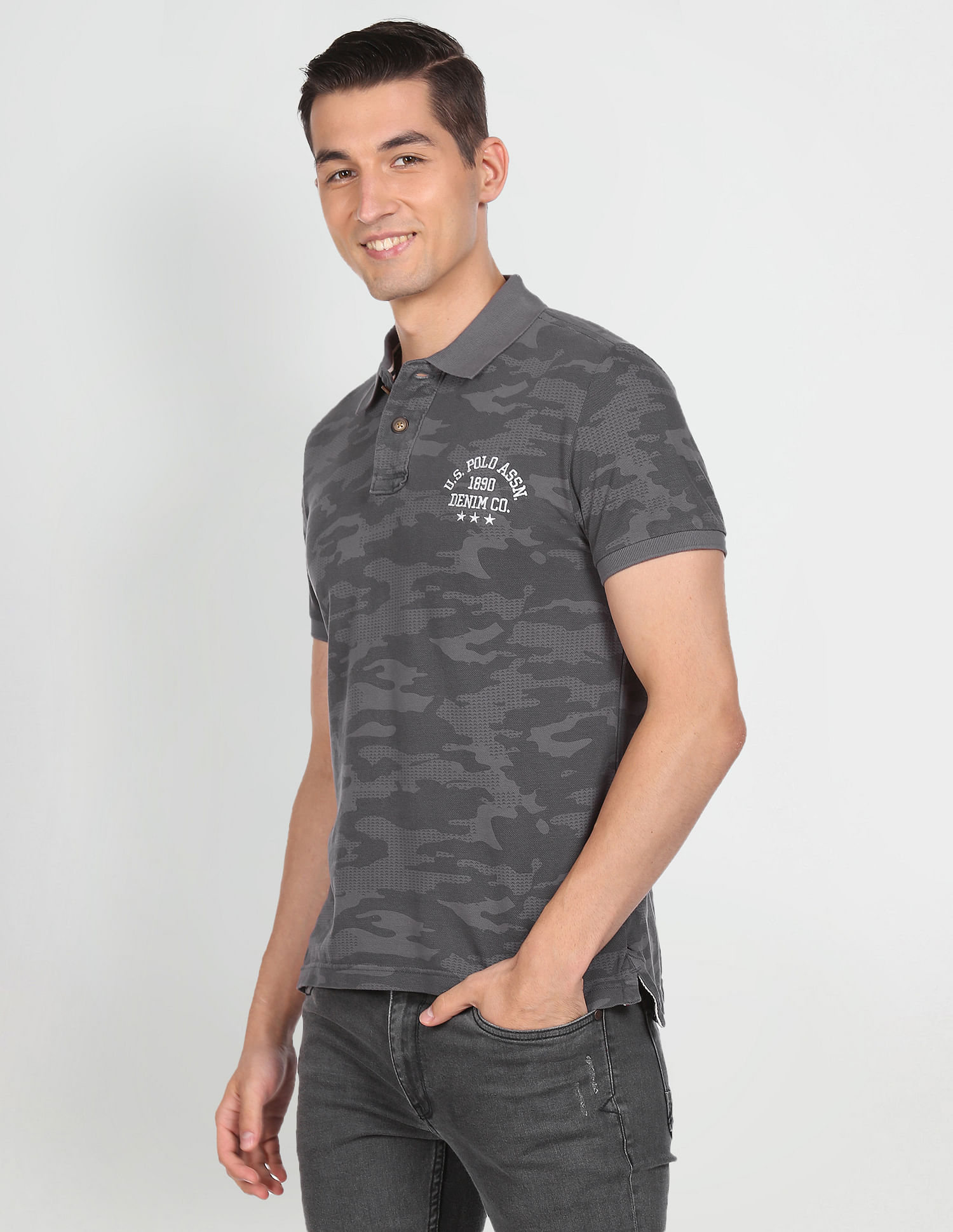U.S. Polo Assn. Denim Co. Cotton Camouflage Print Polo Shirt