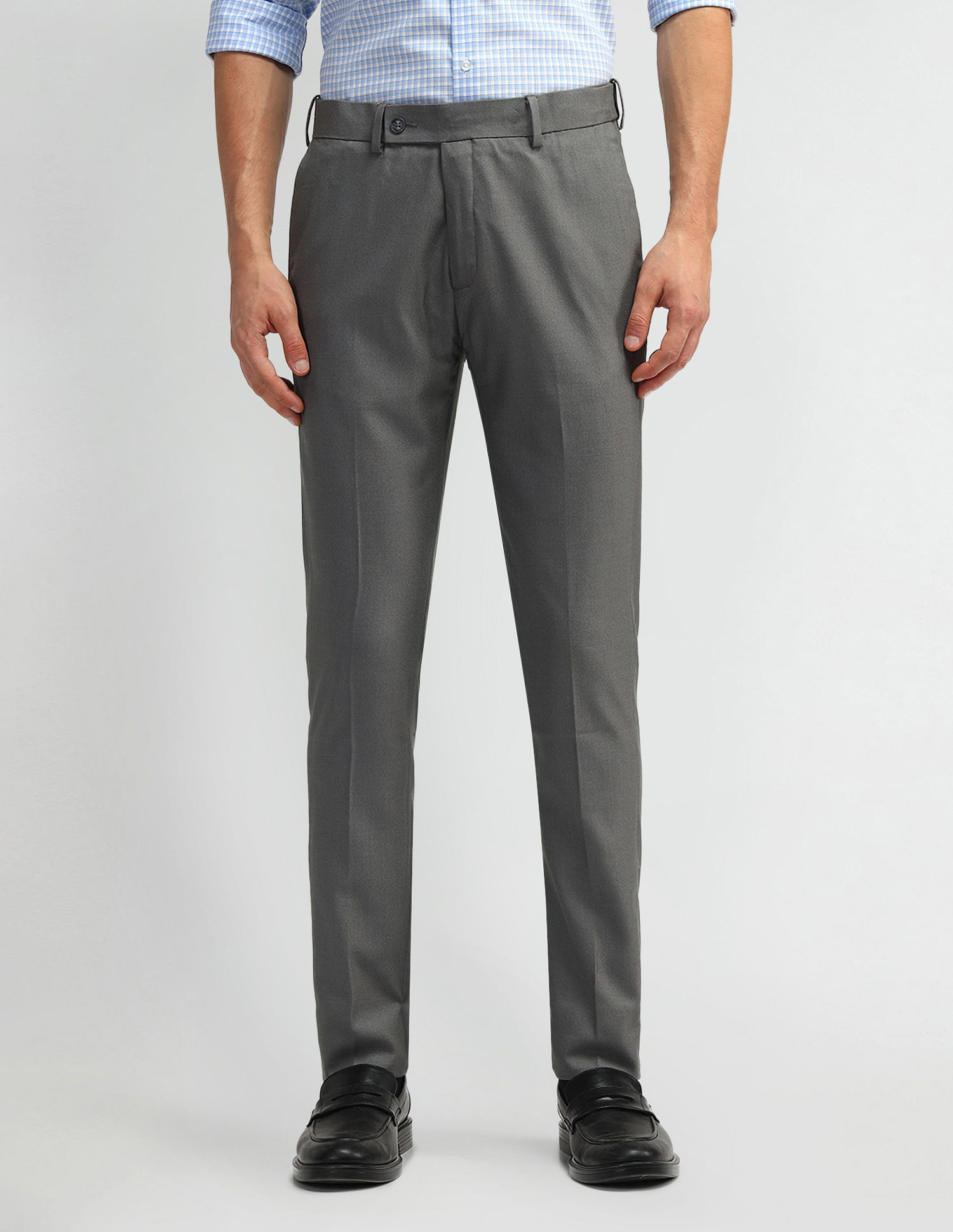 Arrow Solid Mid Rise Trousers