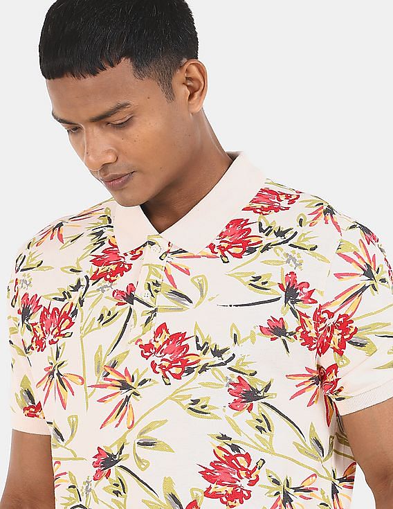 Floral polo outlet outfit for men