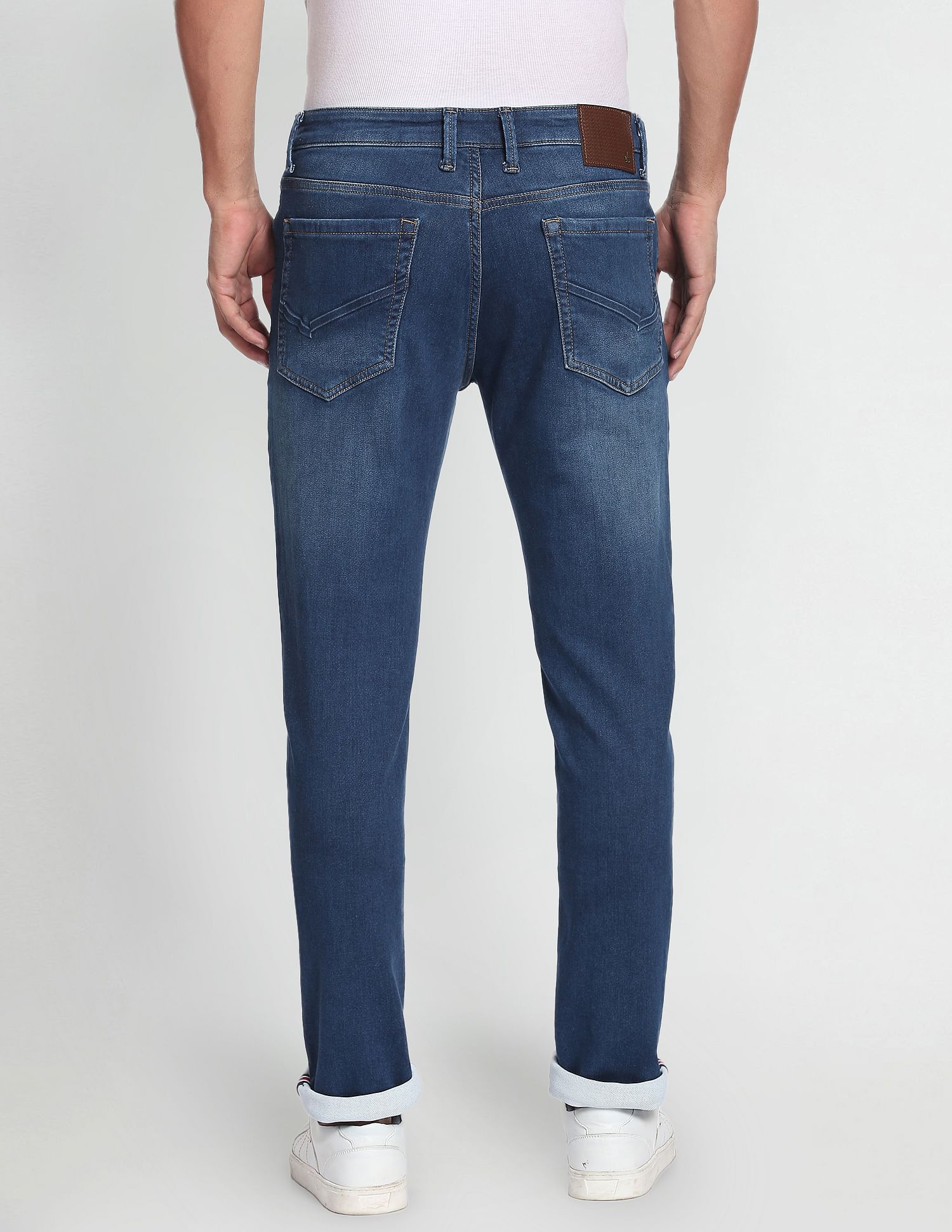 Arrow Sports Knit Look Slim Fit Jeans
