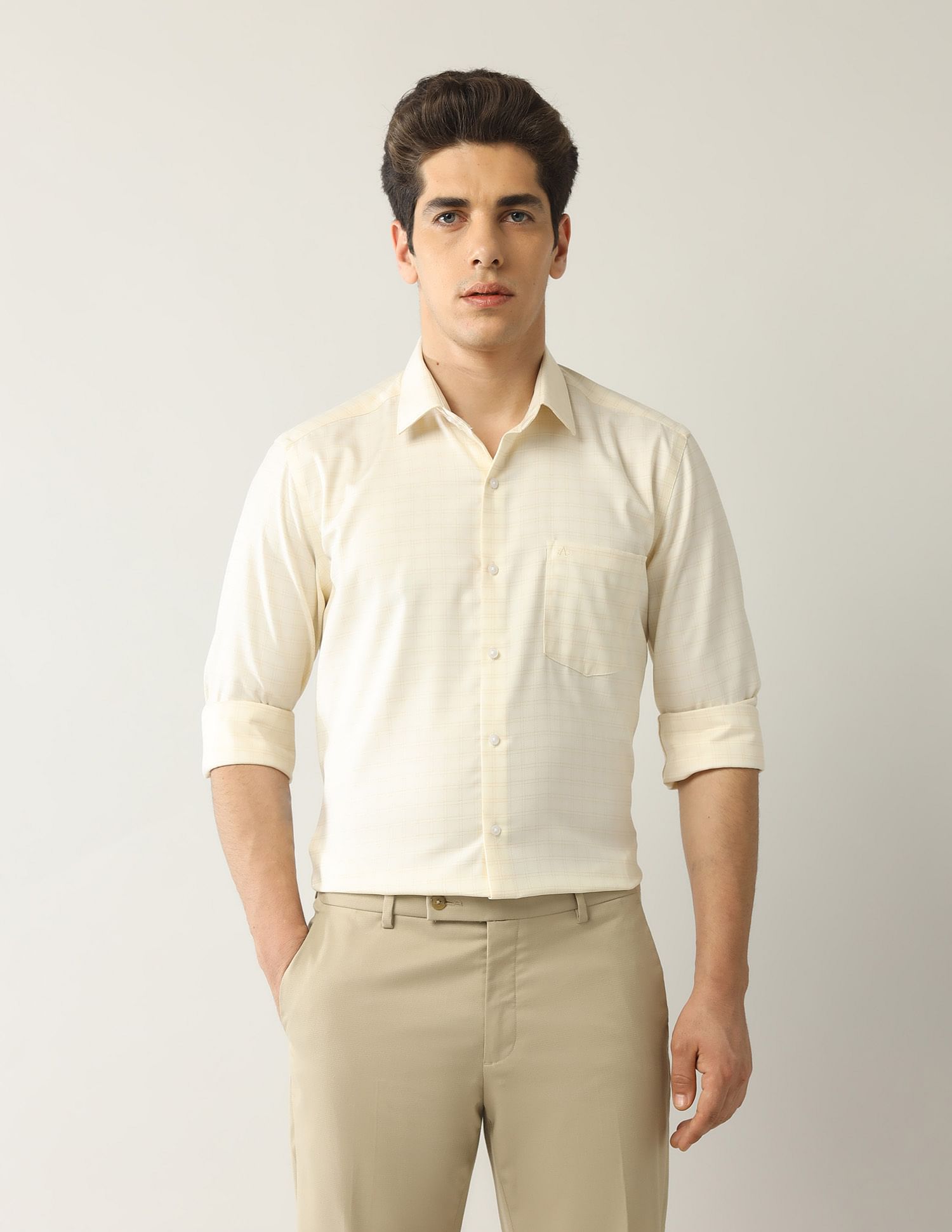 Arrow Grid Tattersall Checked Autopress Shirt