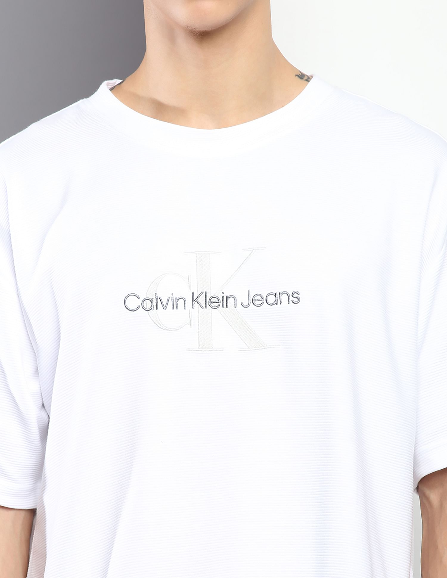 Calvin Klein Monologo Ottoman Rib T-Shirt