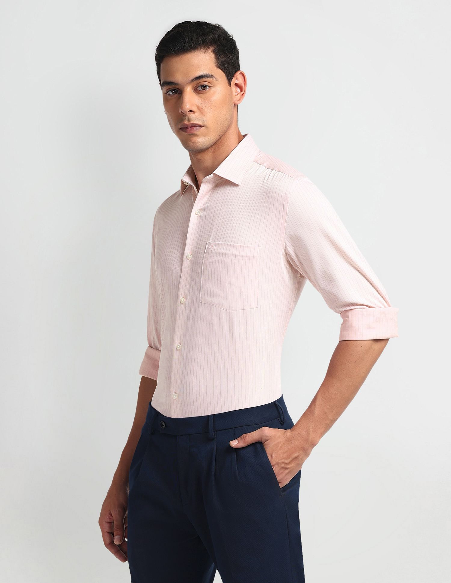 Arrow Vertical Stripe Pure Cotton Shirt