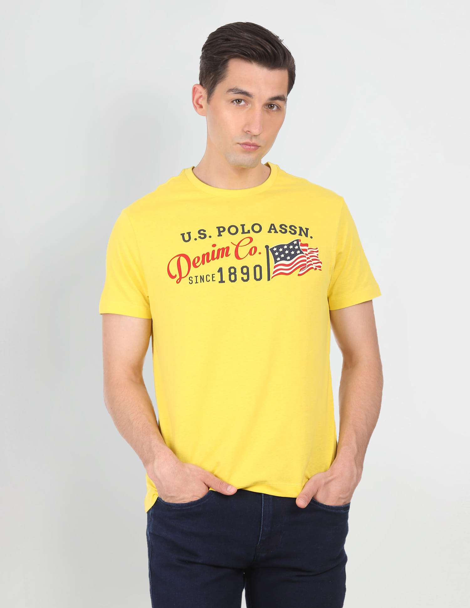 Yellow Jersey Yellow Bag Company Buy Polo Denim Men Yellow Cotton