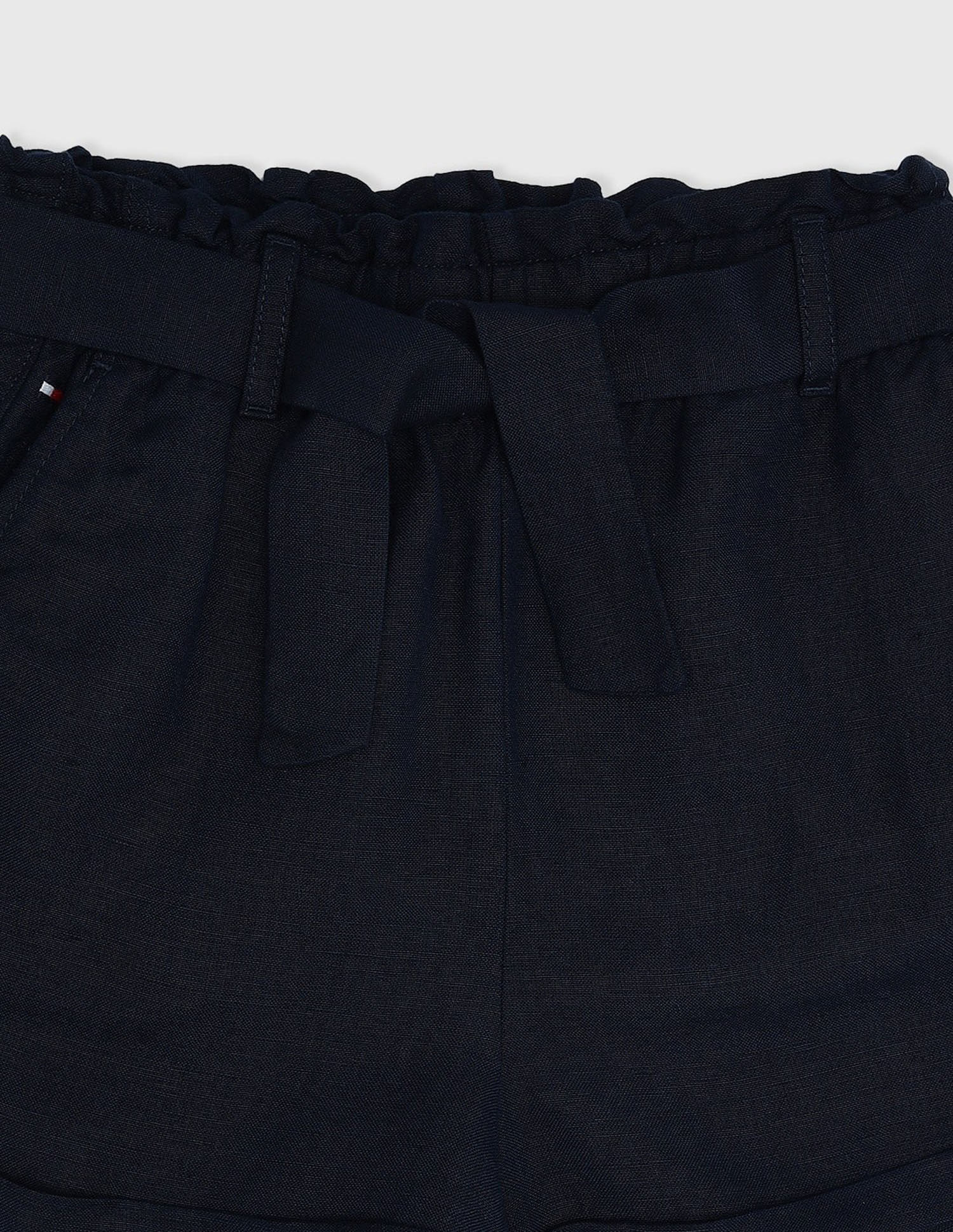 Tommy Hilfiger Kids Girls Solid Regular-Fit Linen Shorts
