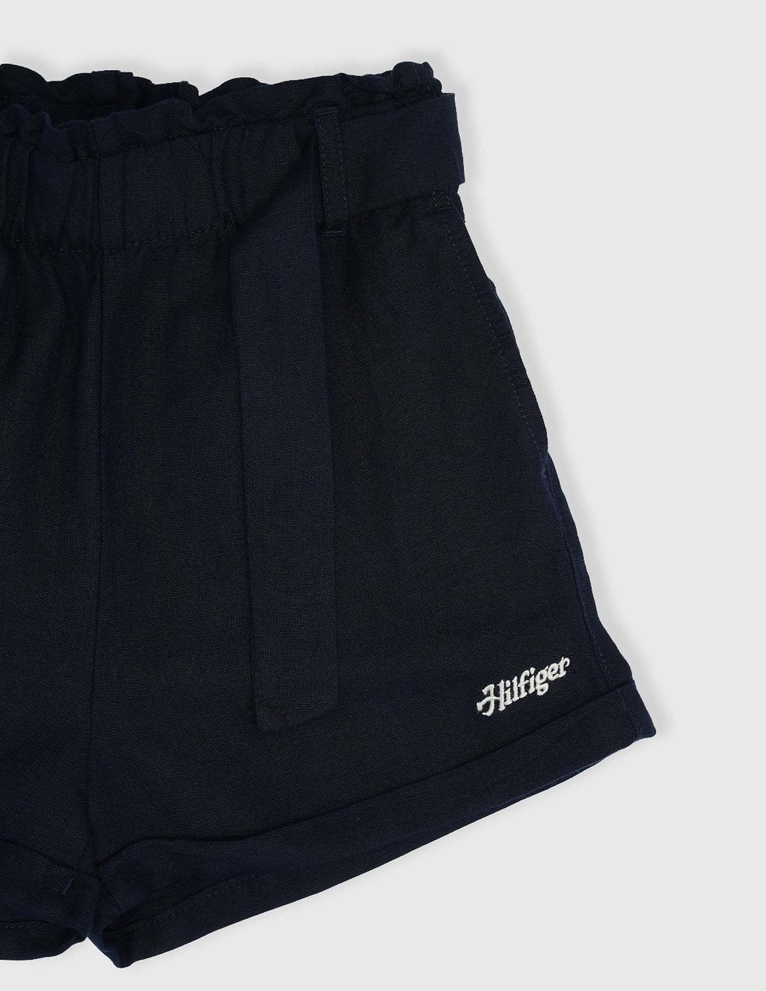 Tommy Hilfiger Kids Girls Solid Regular-Fit Linen Shorts
