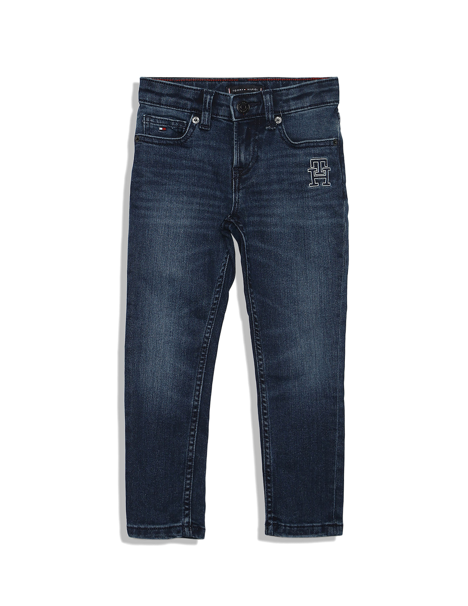 Buy Tommy Hilfiger Kids Scanton Slim Fit Stone Wash Elroy Monogram Jeans