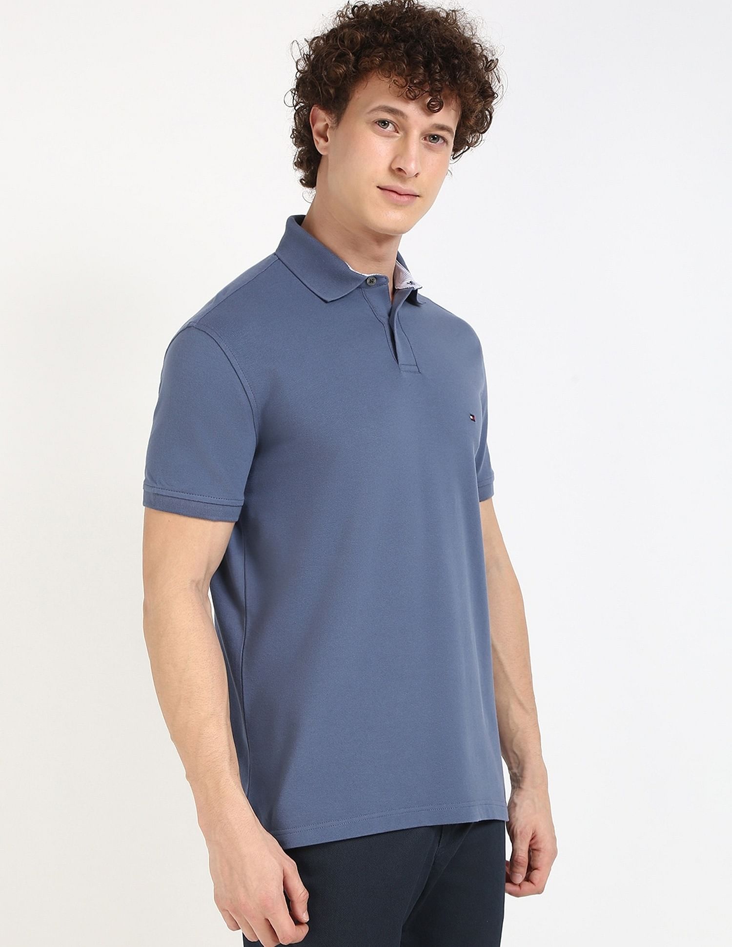Tommy Hilfiger Solid Regular-Fit Cotton Polo Shirt