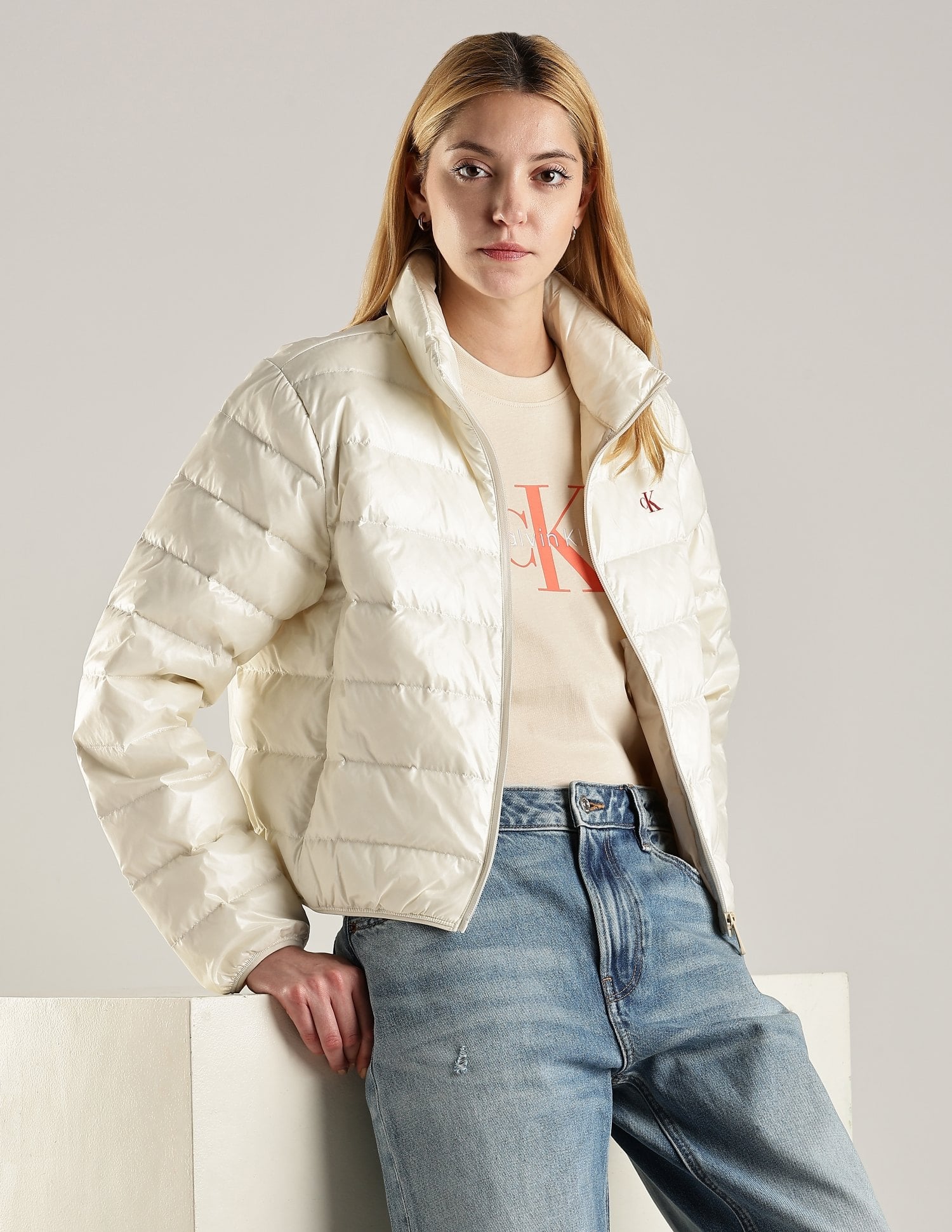 Buy Calvin Klein Jeans Regular-Fit Nylon High-Neck Puffer Jacket 