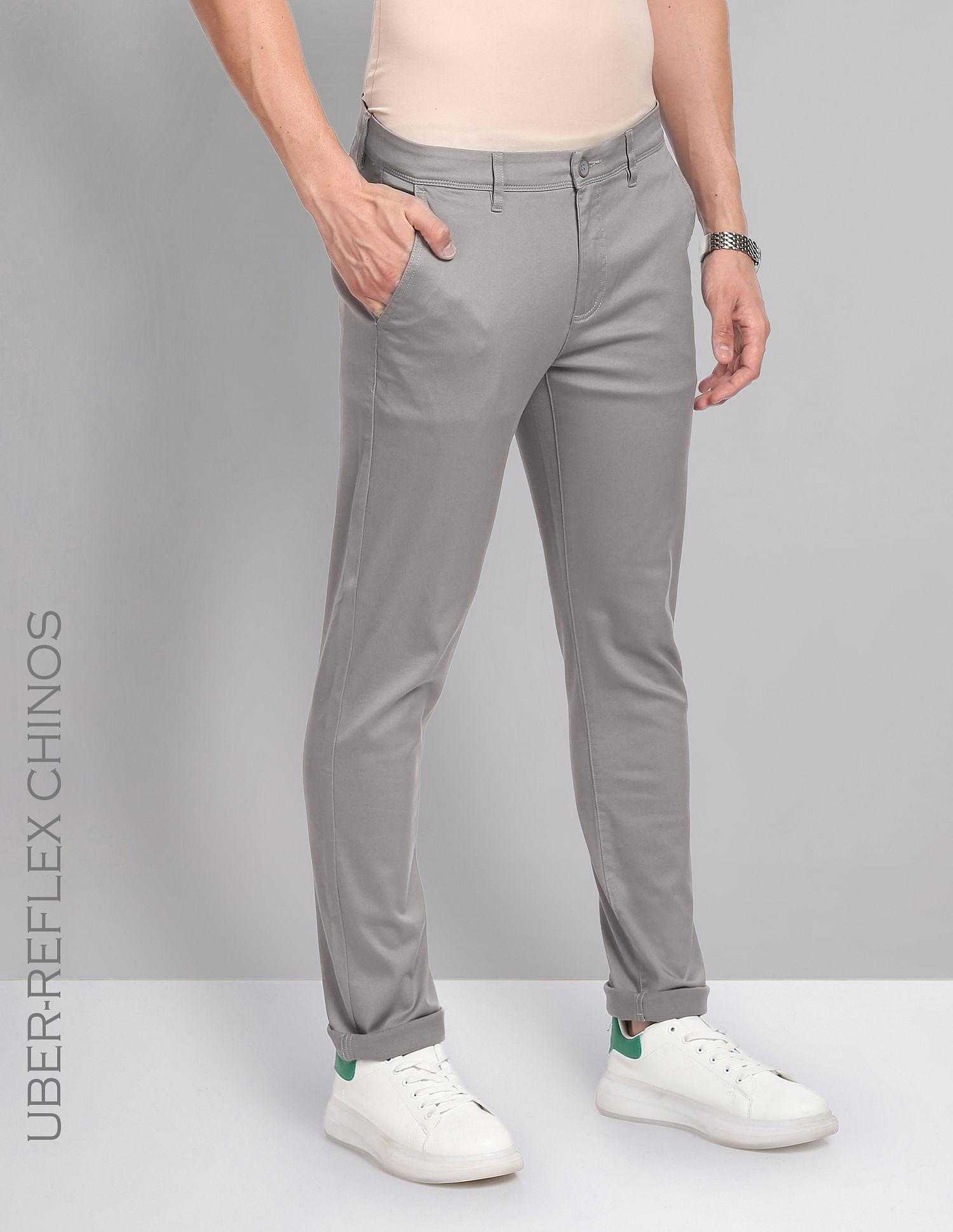 Solid Mens Chino Trousers