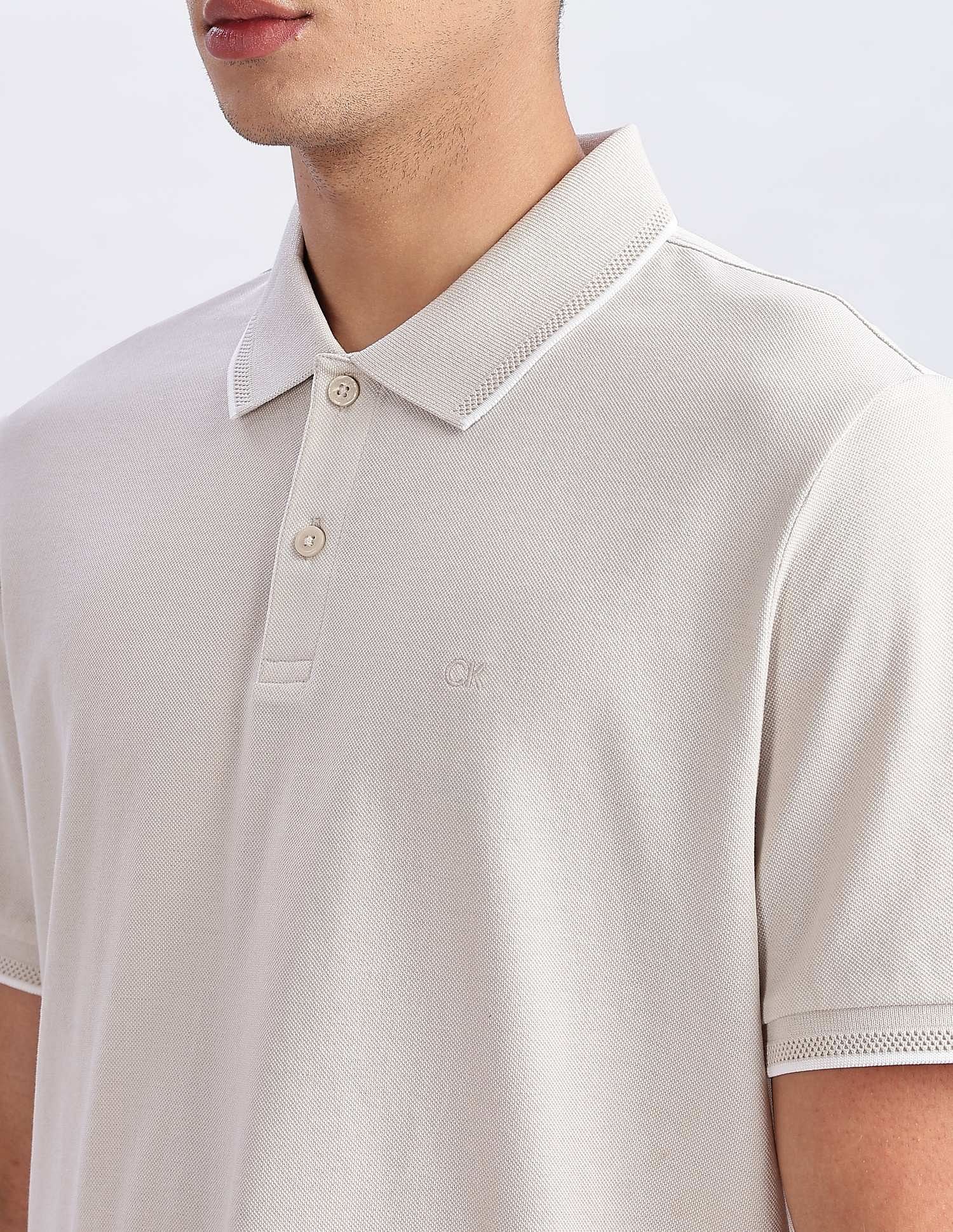 Calvin Klein Jeans Regular-Fit Solid Cotton Polo Shirt