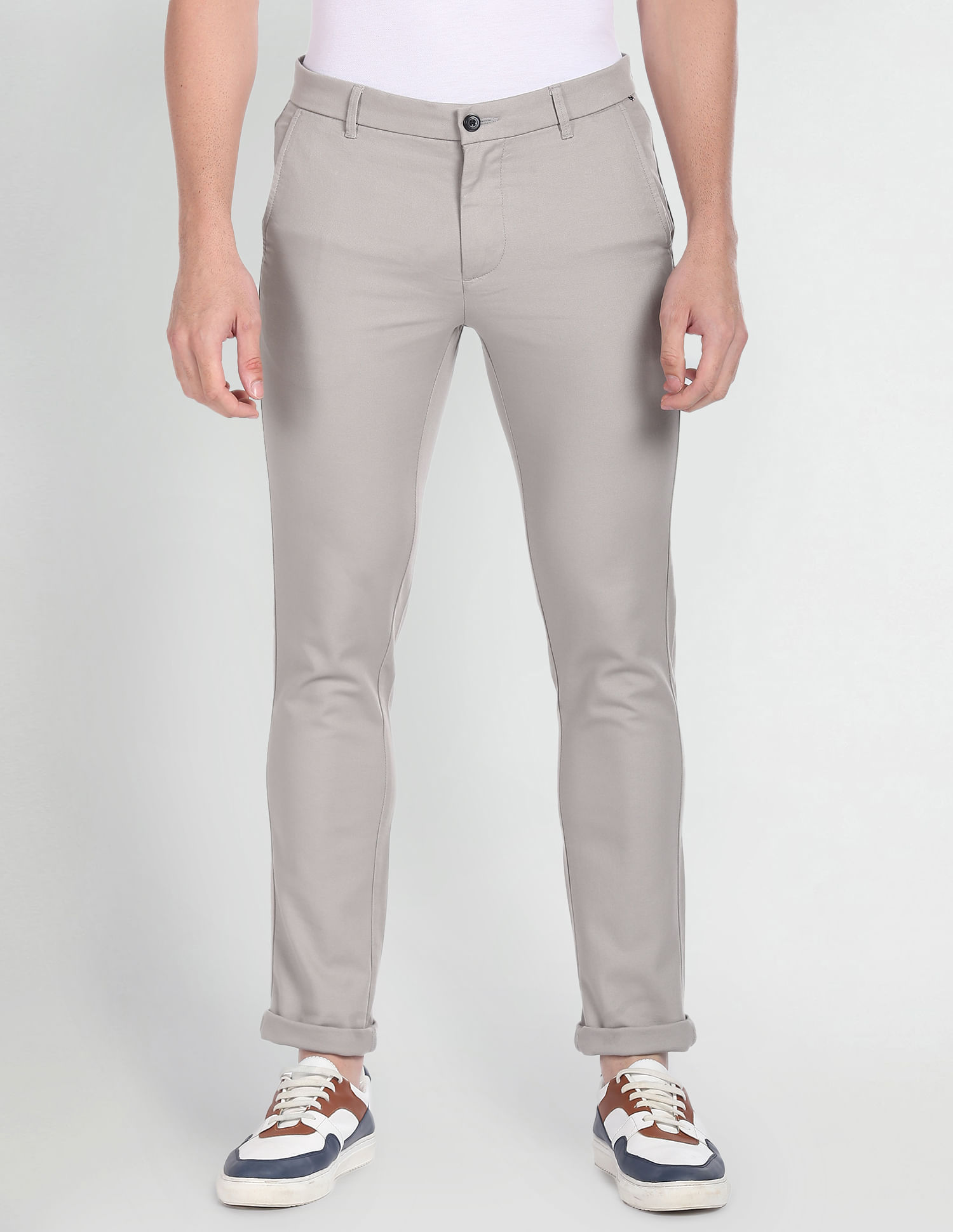 Arrow Sports Low Rise Slim Fit Trousers