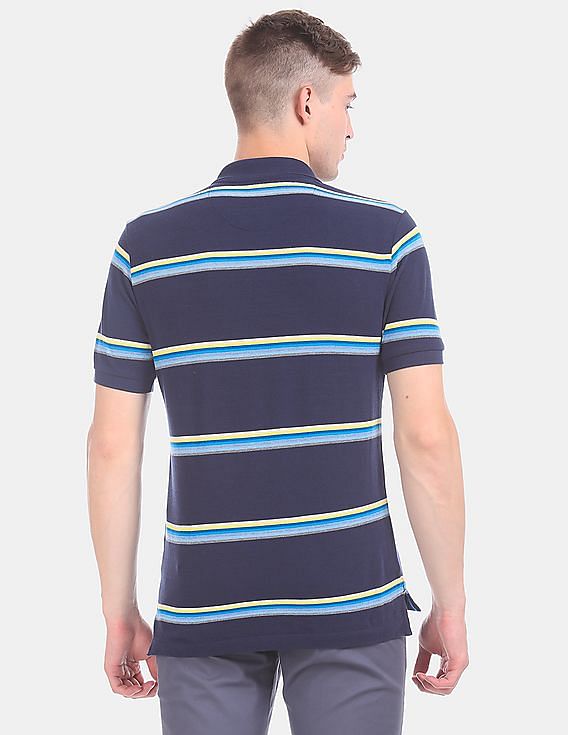 U.S. Polo Assn. Striped Pique Polo Shirt