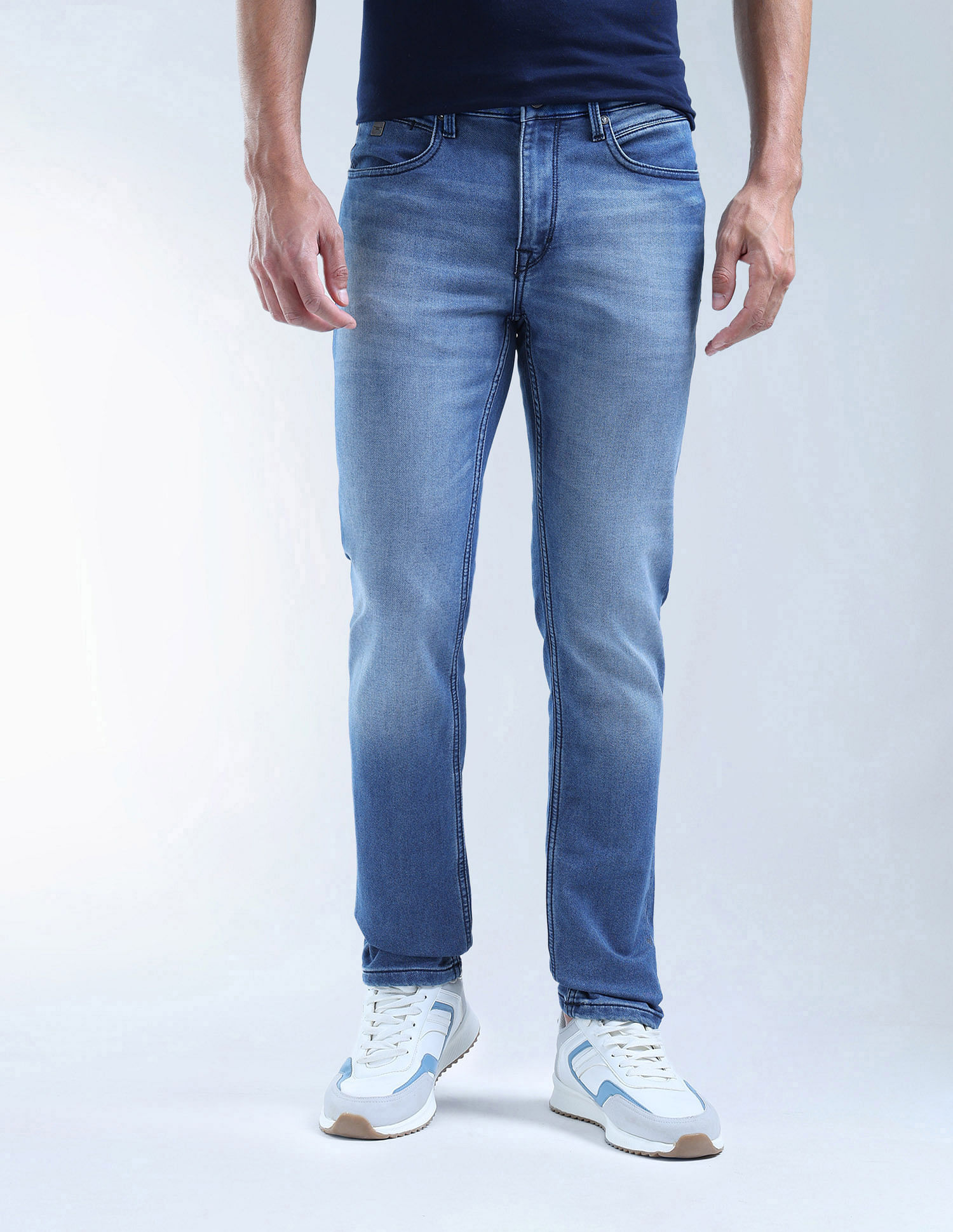 Flying Machine Freddie Slim Straight Fit Flex Knit Jeans