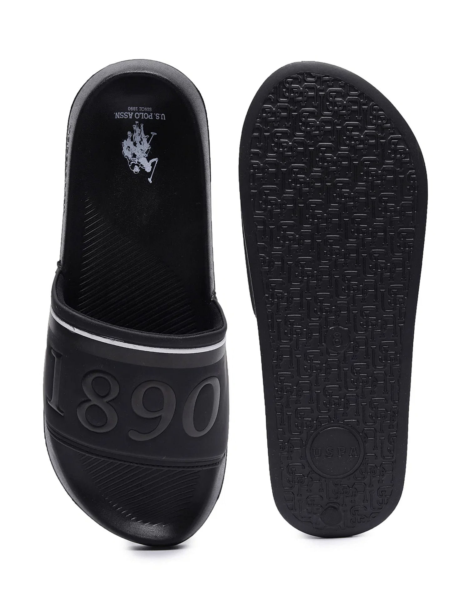 U.S. Polo Assn. Men Embossed Raffer 6.0 Slides