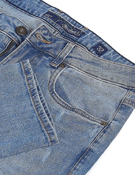 Flying Machine Michael Slim Tapered Fit Distressed Jeans