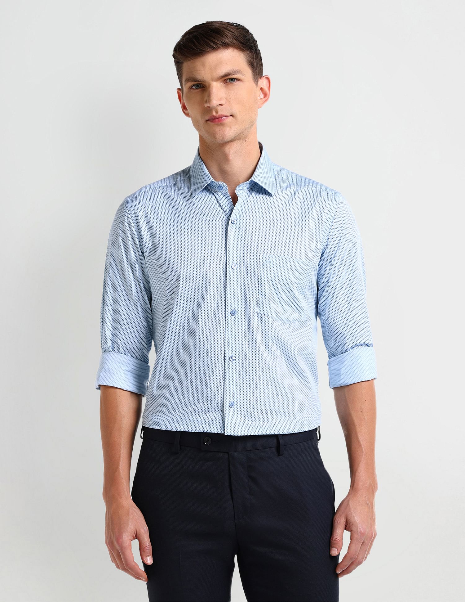 Arrow Floral Print Twill Shirt