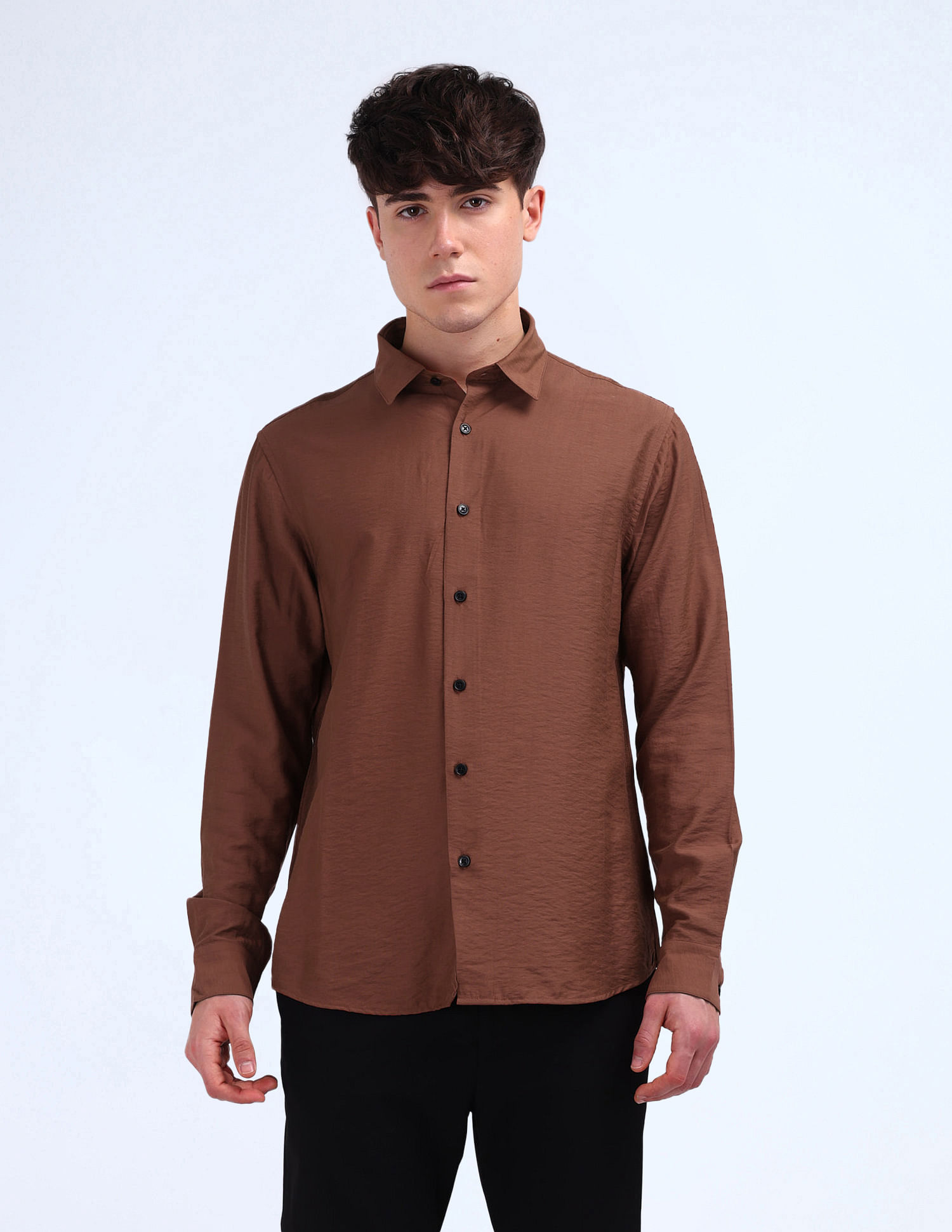 Flying Machine Solid Regular Fit Shirt