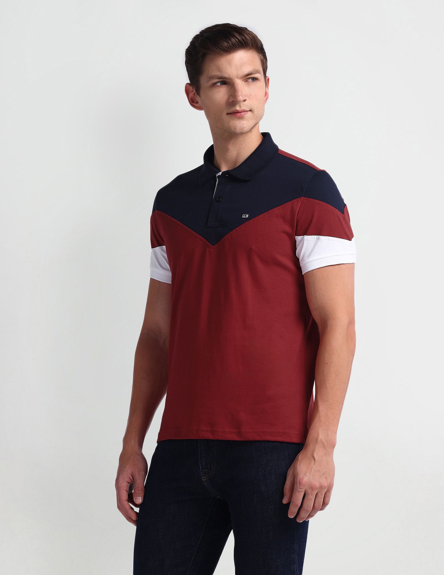 Arrow Sport Short Sleeve Colorblock Polo Shirt