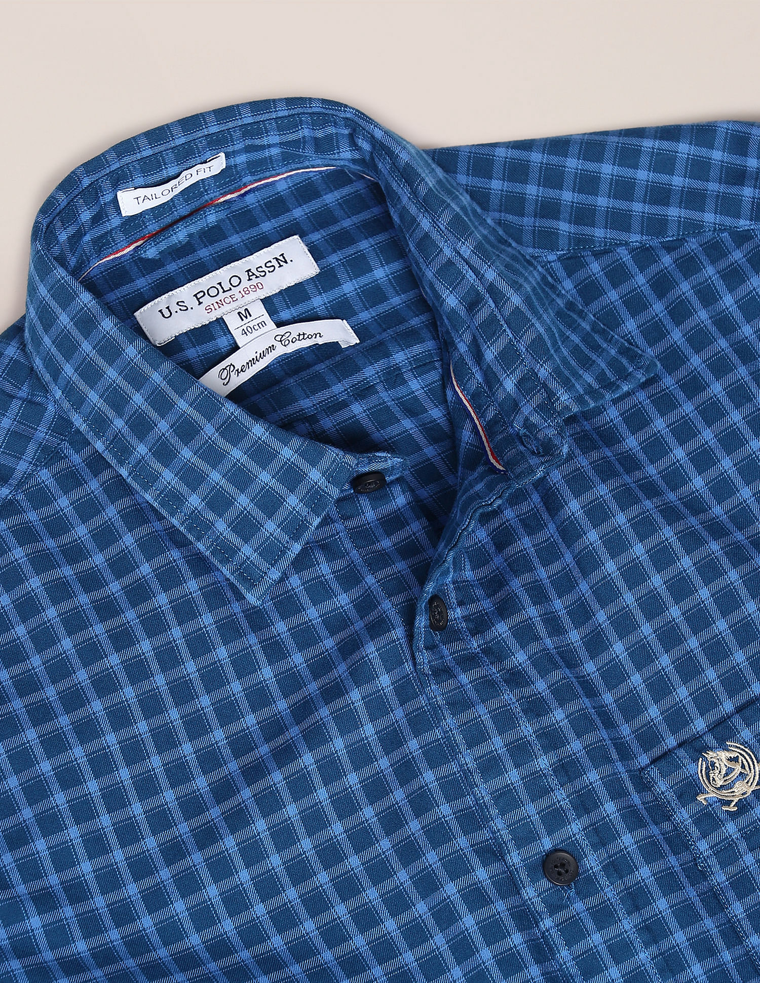 U.S. Polo Assn. Tailored Regular Fit Gingham Check Casual Shirt