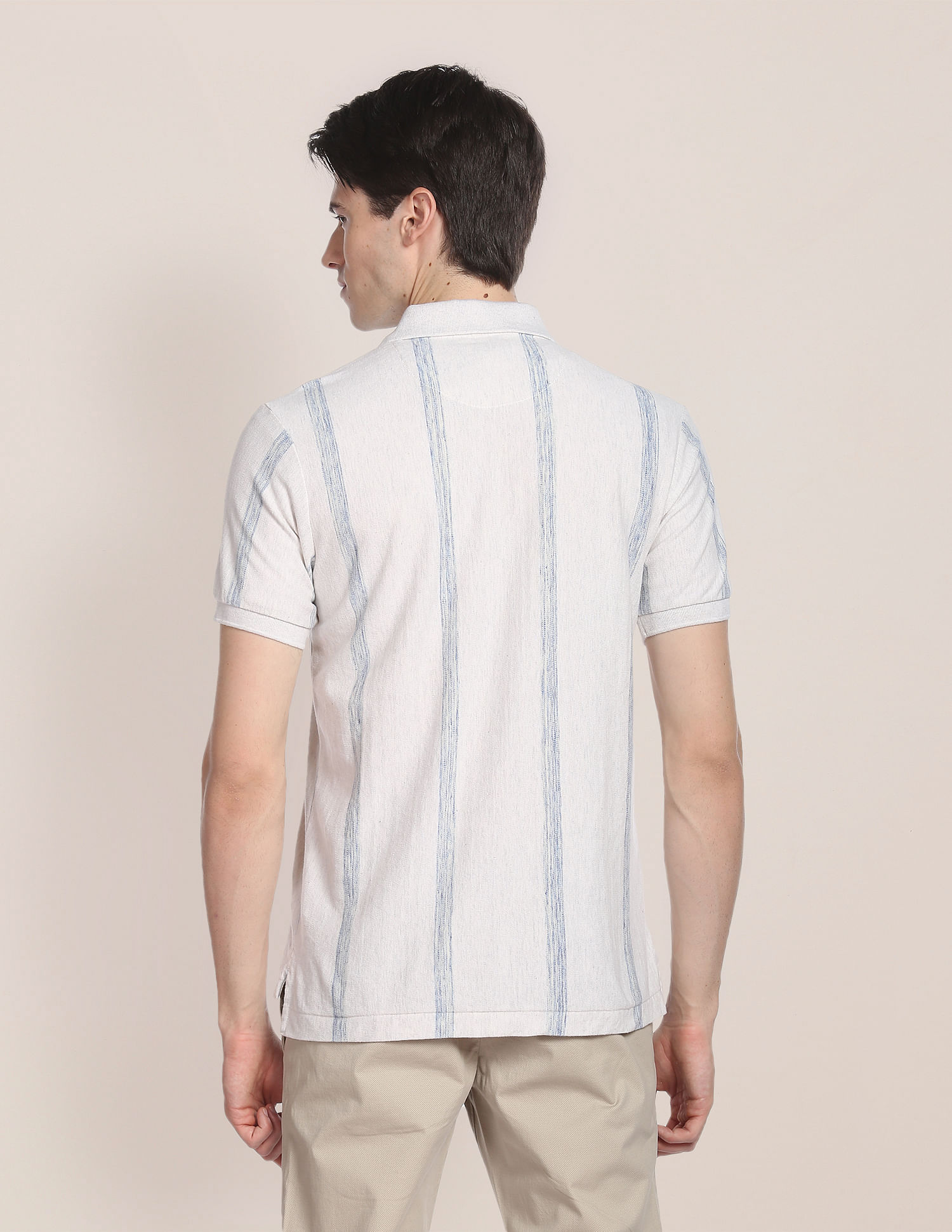 U.S. Polo Assn. Vertical Stripe Birdseye Polo Shirt