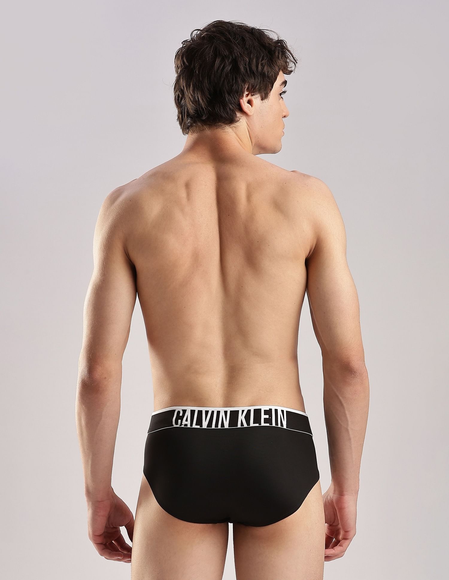 Calvin Klein Underwear Mid Rise Solid Black Briefs